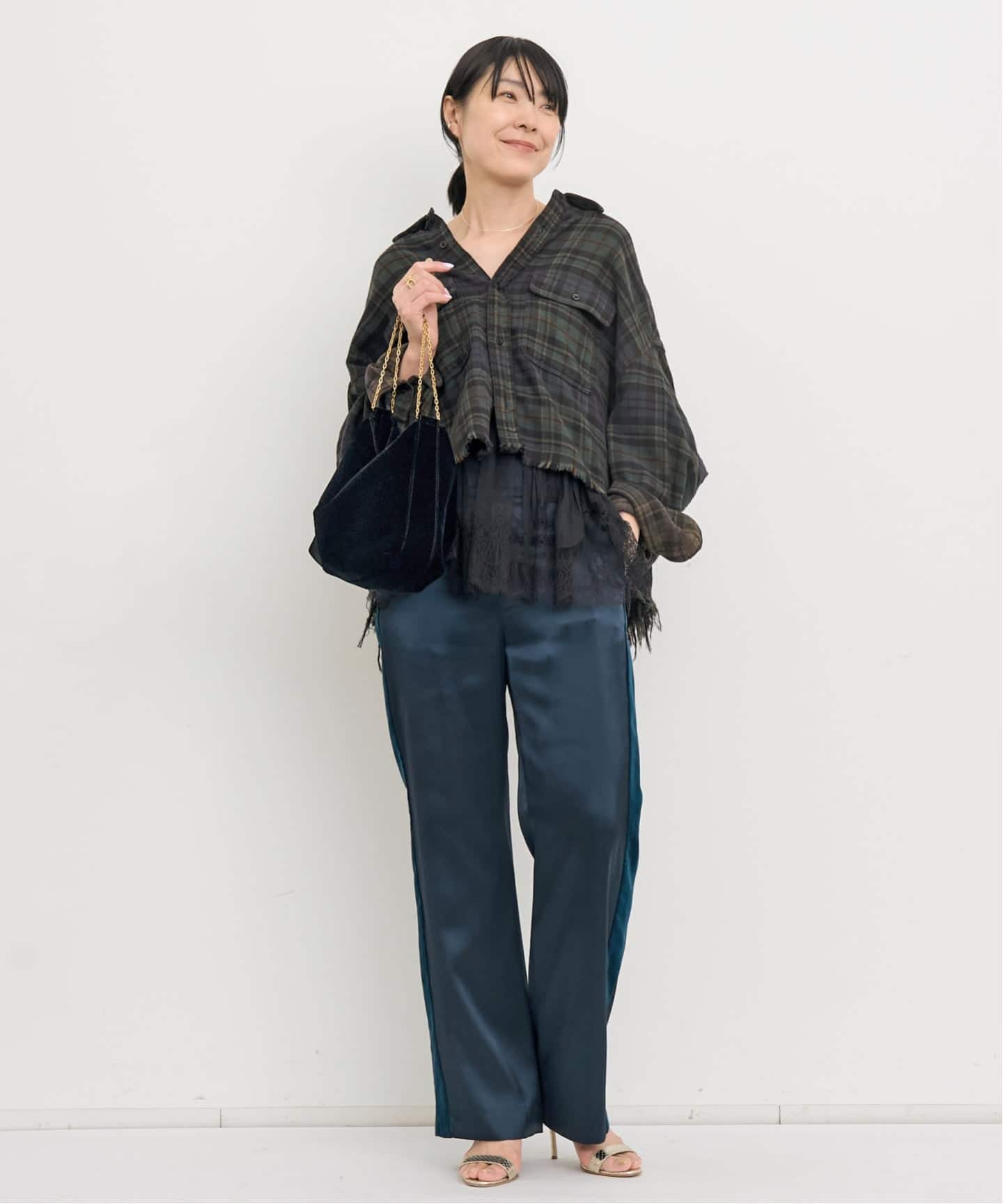 R13/アールサーティーン】 CROPPED WORK SHIRT（シャツ／ブラウス）｜L