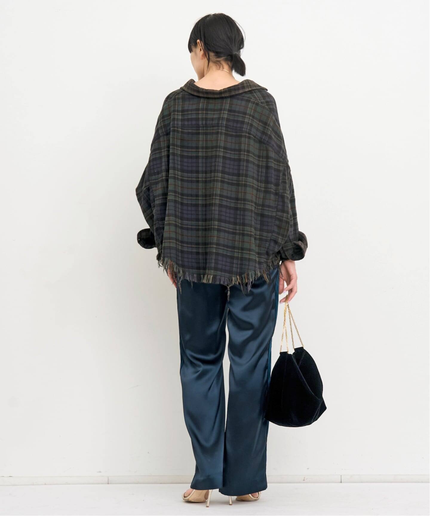 R13/アールサーティーン】 CROPPED WORK SHIRT（シャツ／ブラウス）｜L