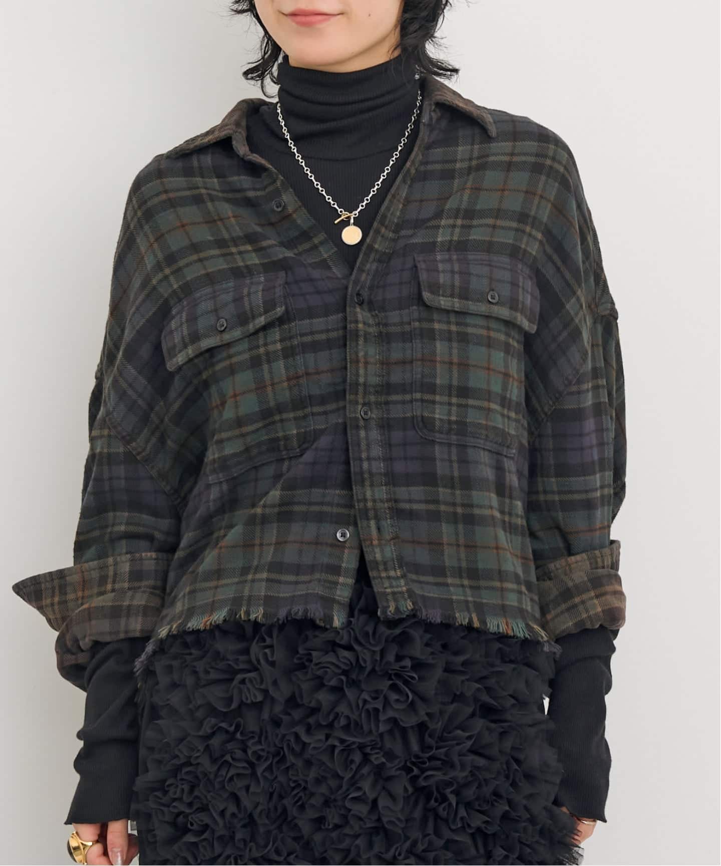 L'Appartement R13OversizeS/Sシャツ R13/アールサーティーン】 DROP NECK OXFORD SHIRTのコーディネート