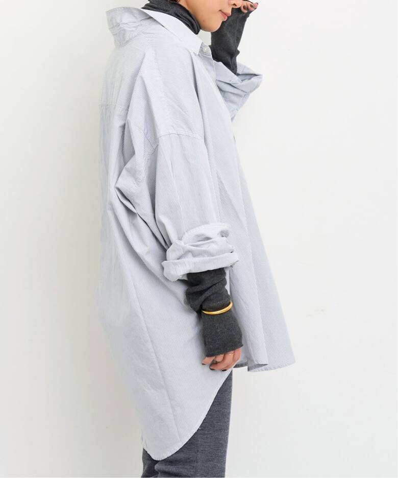 R13/アールサーティーン】 DROP NECK OXFORD SHIRT（シャツ／ブラウス 