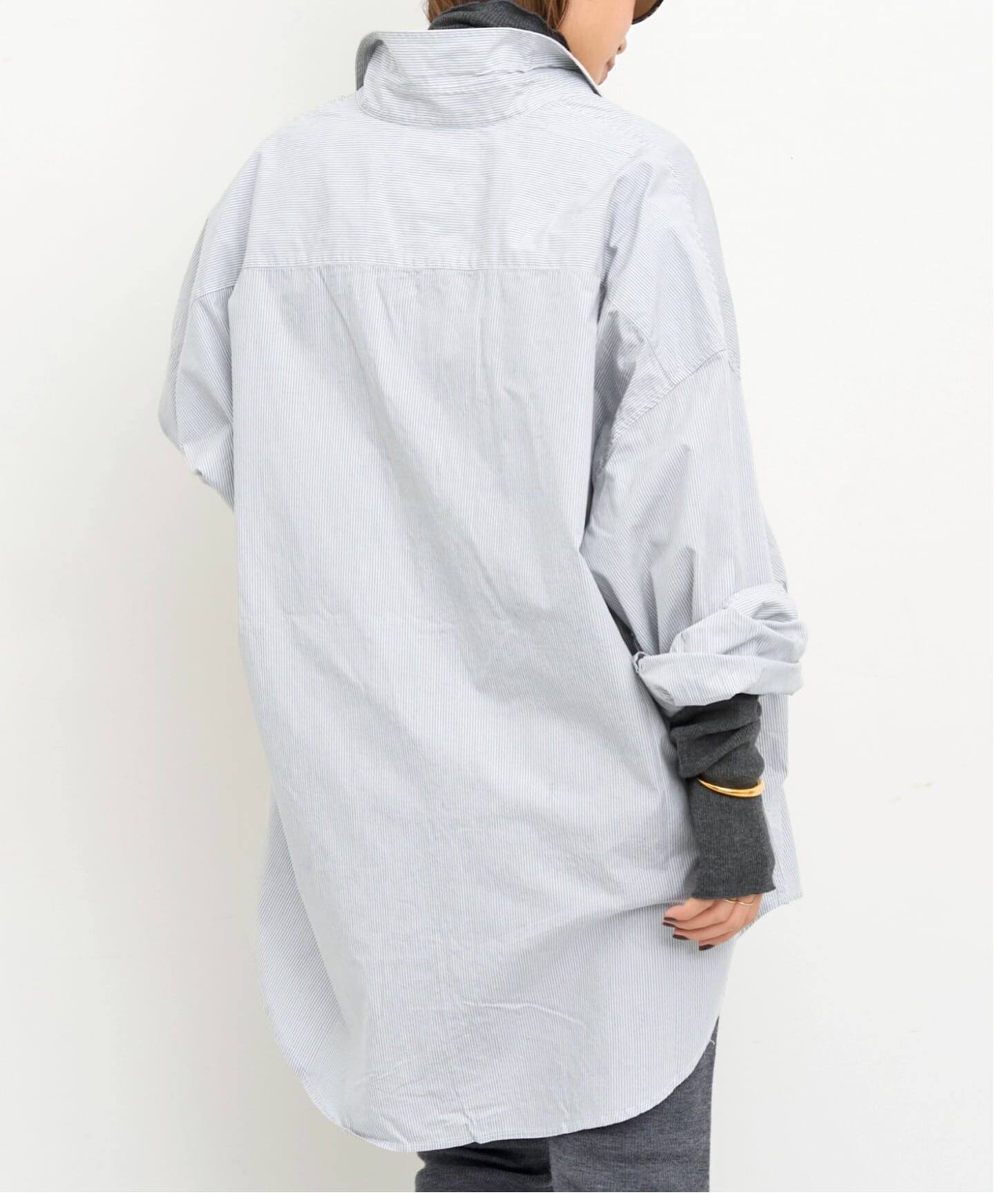 R13/アールサーティーン】 DROP NECK OXFORD SHIRT（シャツ／ブラウス