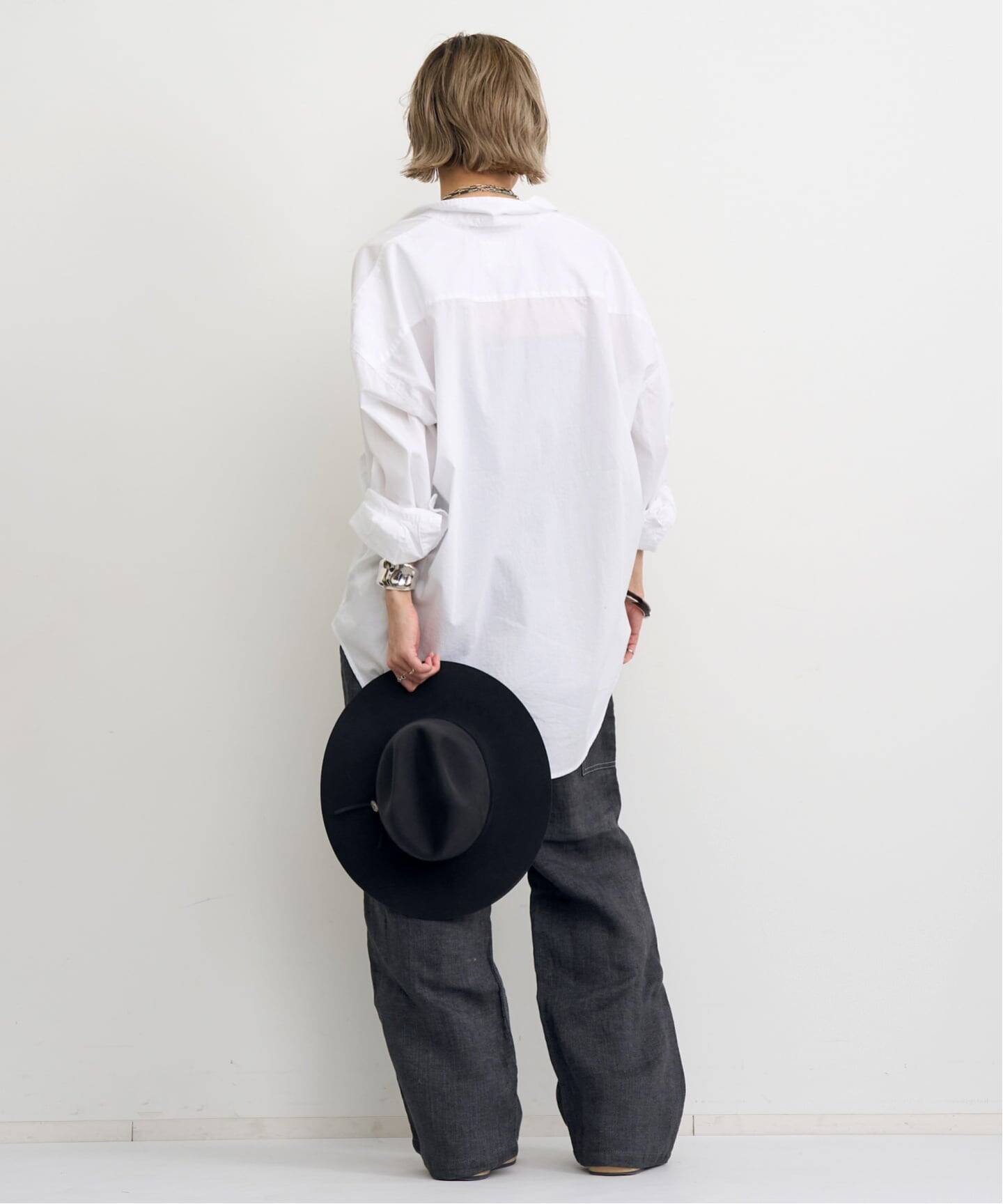 R13/アールサーティーン】 DROP NECK OXFORD SHIRT（シャツ／ブラウス