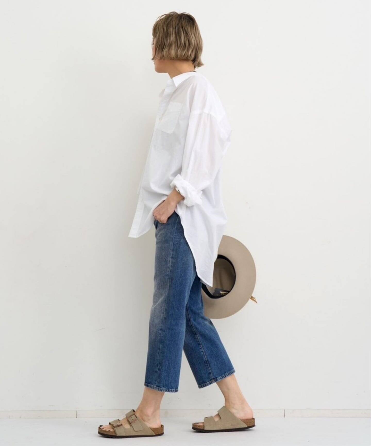 R13/アールサーティーン】 DROP NECK OXFORD SHIRT（シャツ／ブラウス