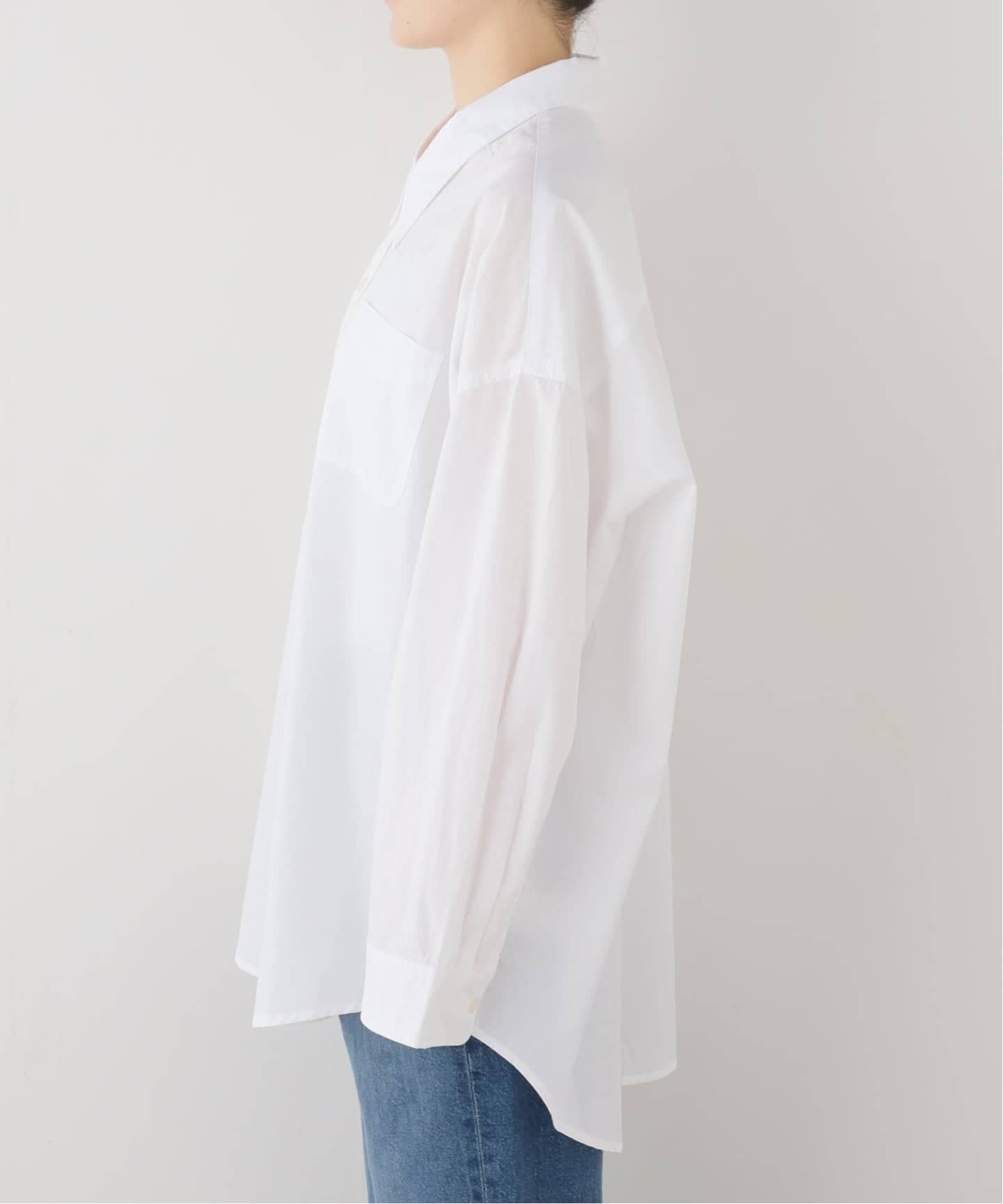 R13/アールサーティーン】 DROP NECK OXFORD SHIRT（シャツ／ブラウス
