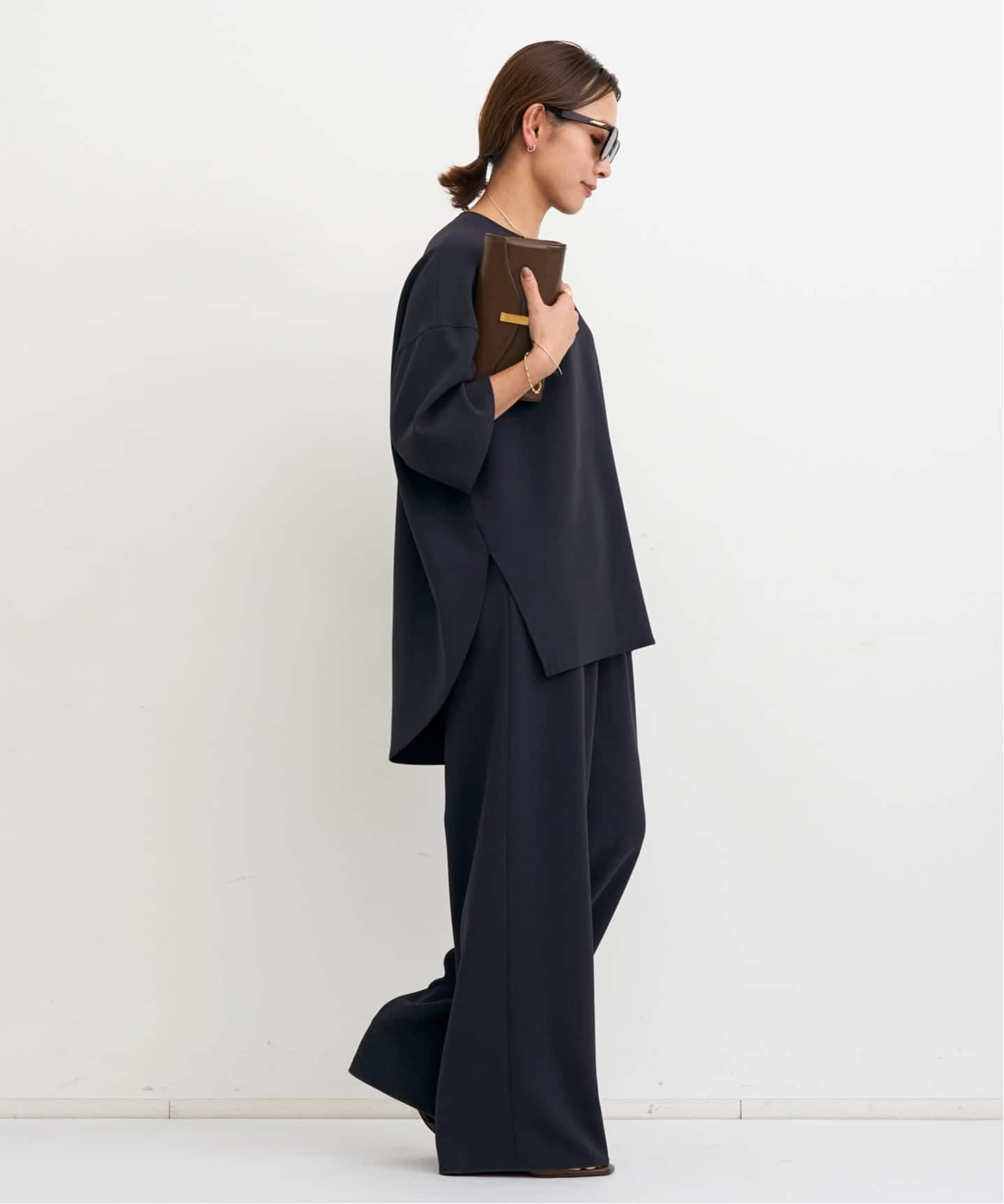 DOMELLE/ドメル】 Back Round Hem Shirt（シャツ／ブラウス）｜L
