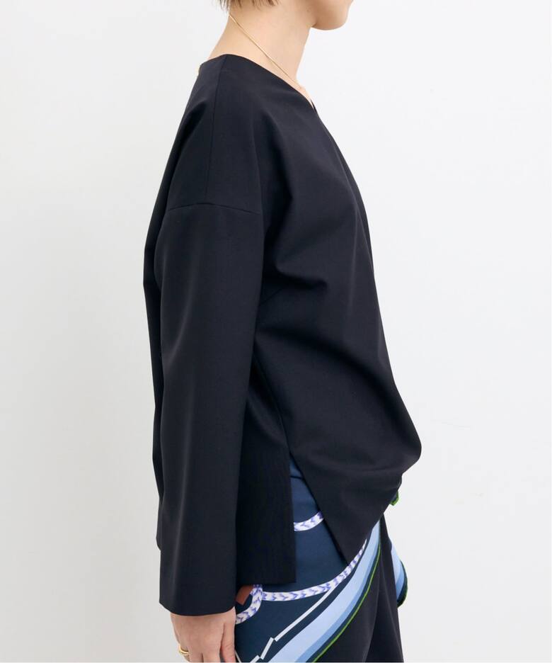 COL PIERROT/コル ピエロ】 Back Zip V-neck Blouse（シャツ／ブラウス 