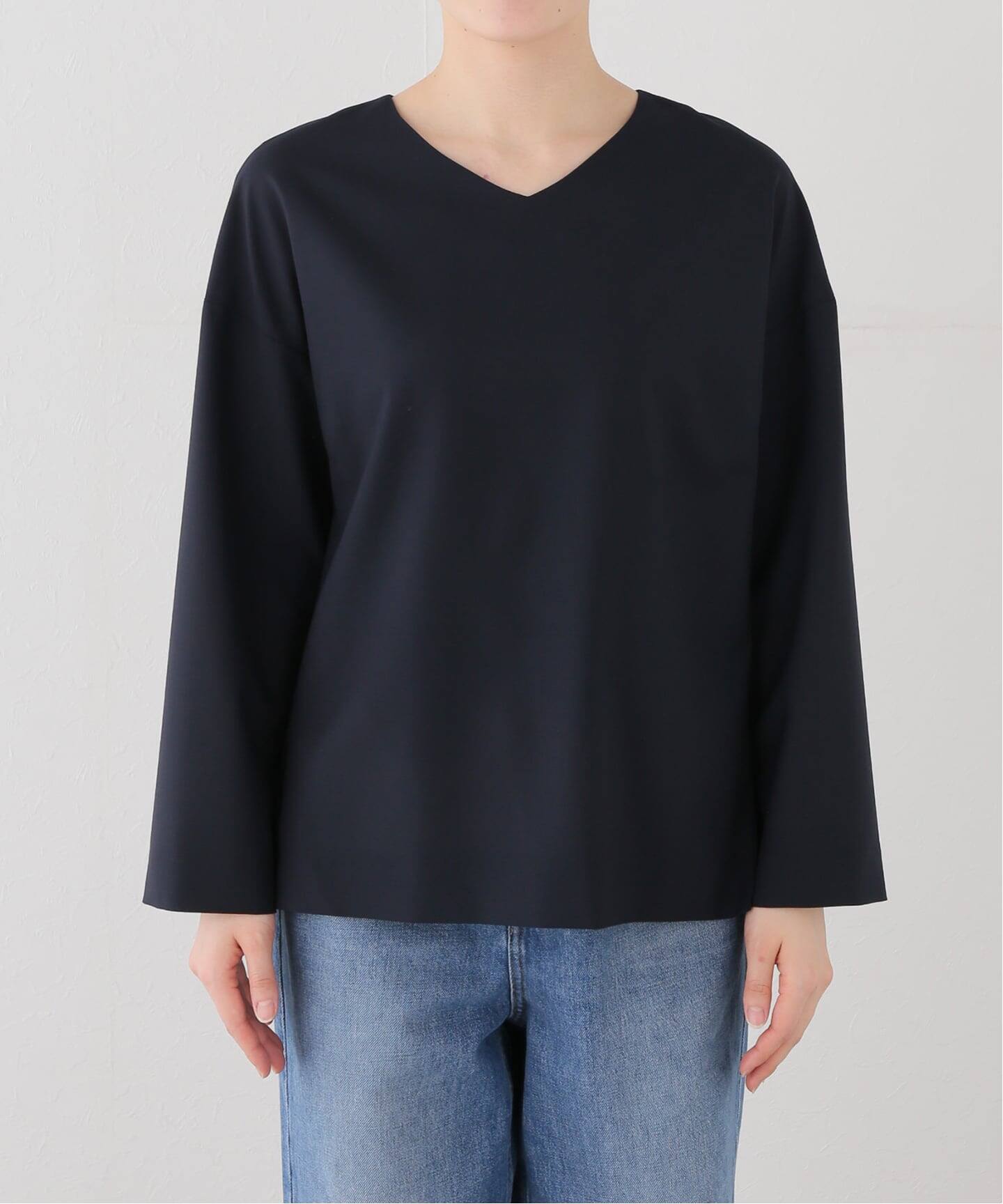 COL PIERROT/コル ピエロ】 Back Zip V-neck Blouse（シャツ／ブラウス