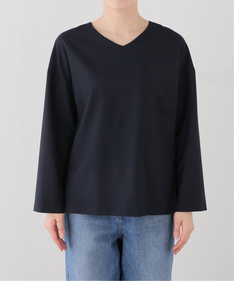 COL PIERROT/コル ピエロ】 Back Zip V-neck Blouse（シャツ／ブラウス 