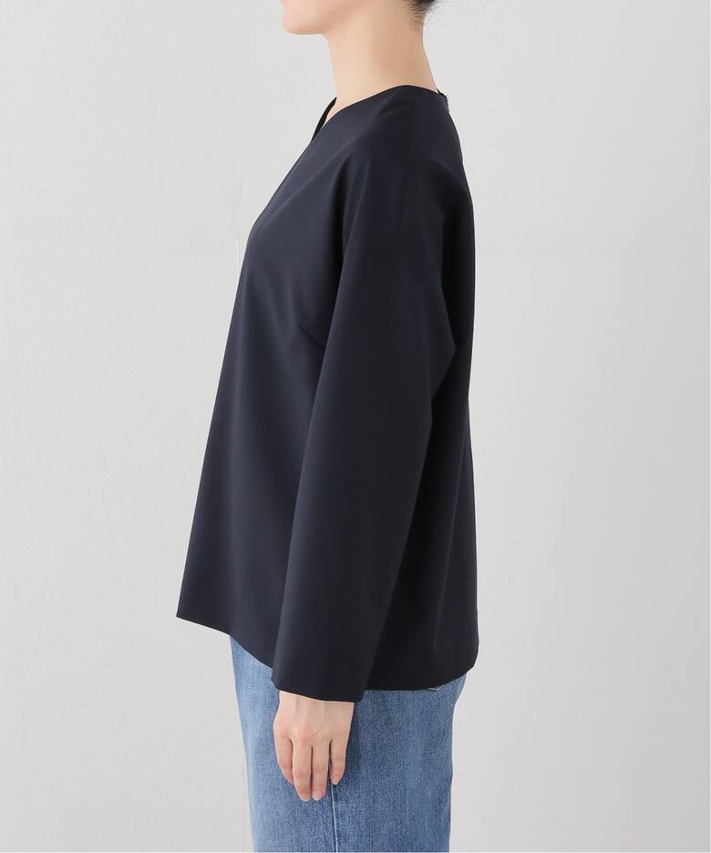 COL PIERROT/コル ピエロ】 Back Zip V-neck Blouse（シャツ／ブラウス 