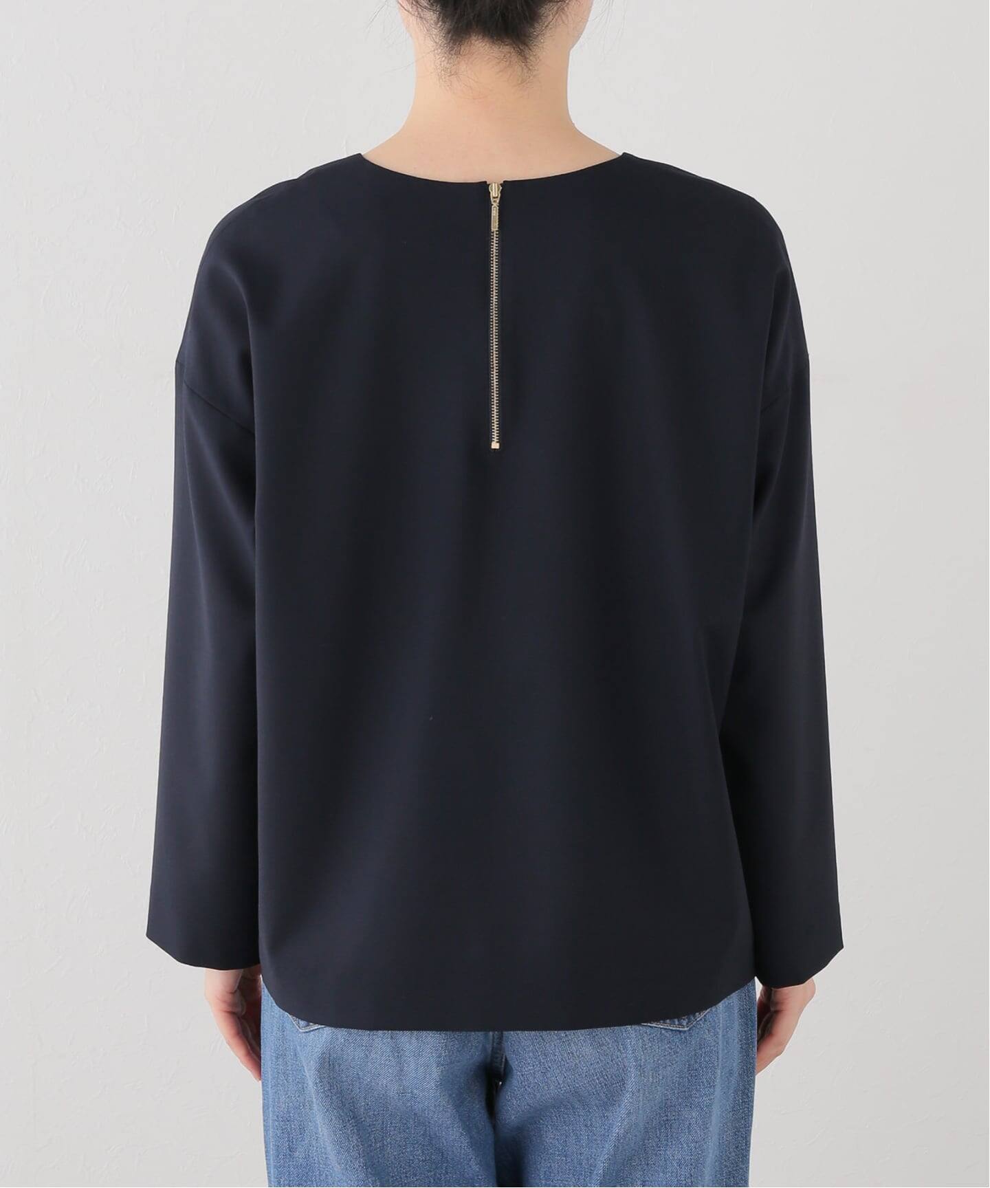 COL PIERROT/コル ピエロ】 Back Zip V-neck Blouse（シャツ／ブラウス