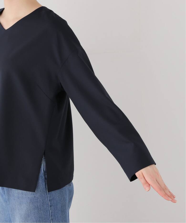 COL PIERROT/コル ピエロ】 Back Zip V-neck Blouse（シャツ／ブラウス 