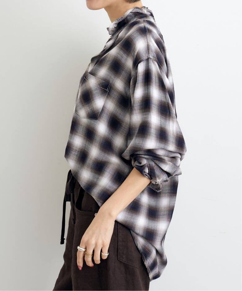 REMI RELIEF/レミ レリーフ】 CHECK SHIRT（シャツ／ブラウス）｜L 