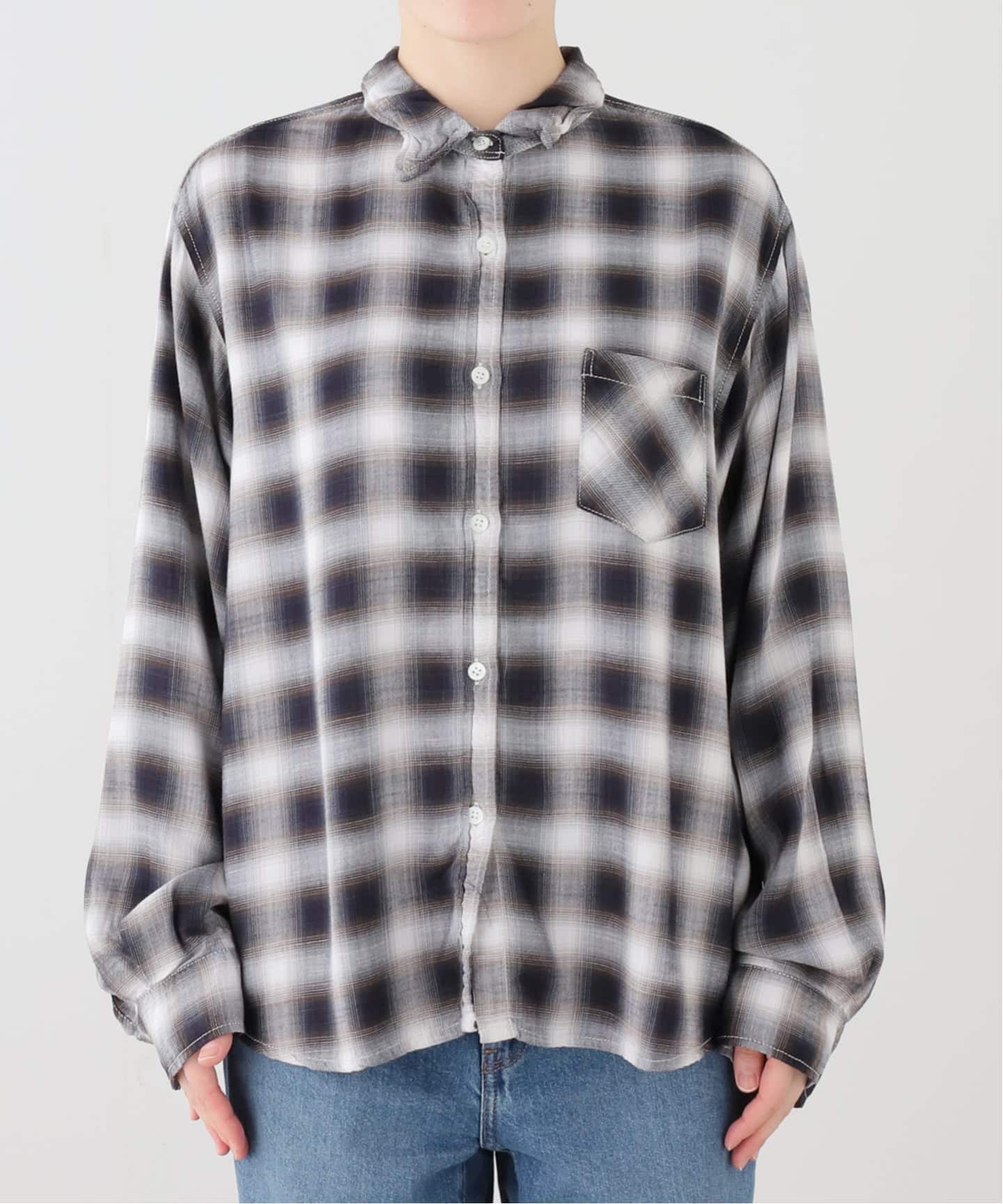 REMI RELIEF/レミ レリーフ】 CHECK SHIRT（シャツ／ブラウス）｜L