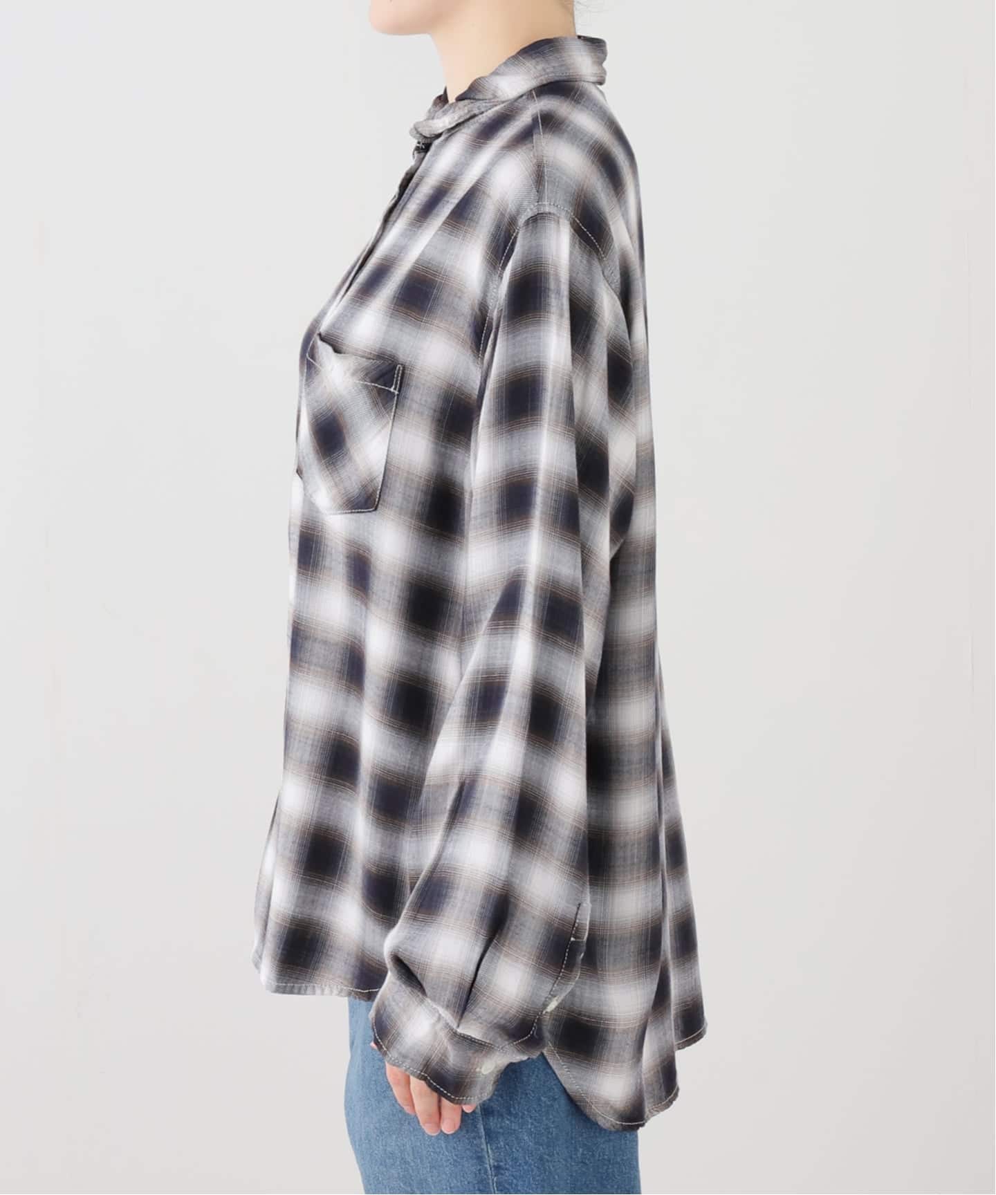 REMI RELIEF/レミ レリーフ】 CHECK SHIRT（シャツ／ブラウス）｜L