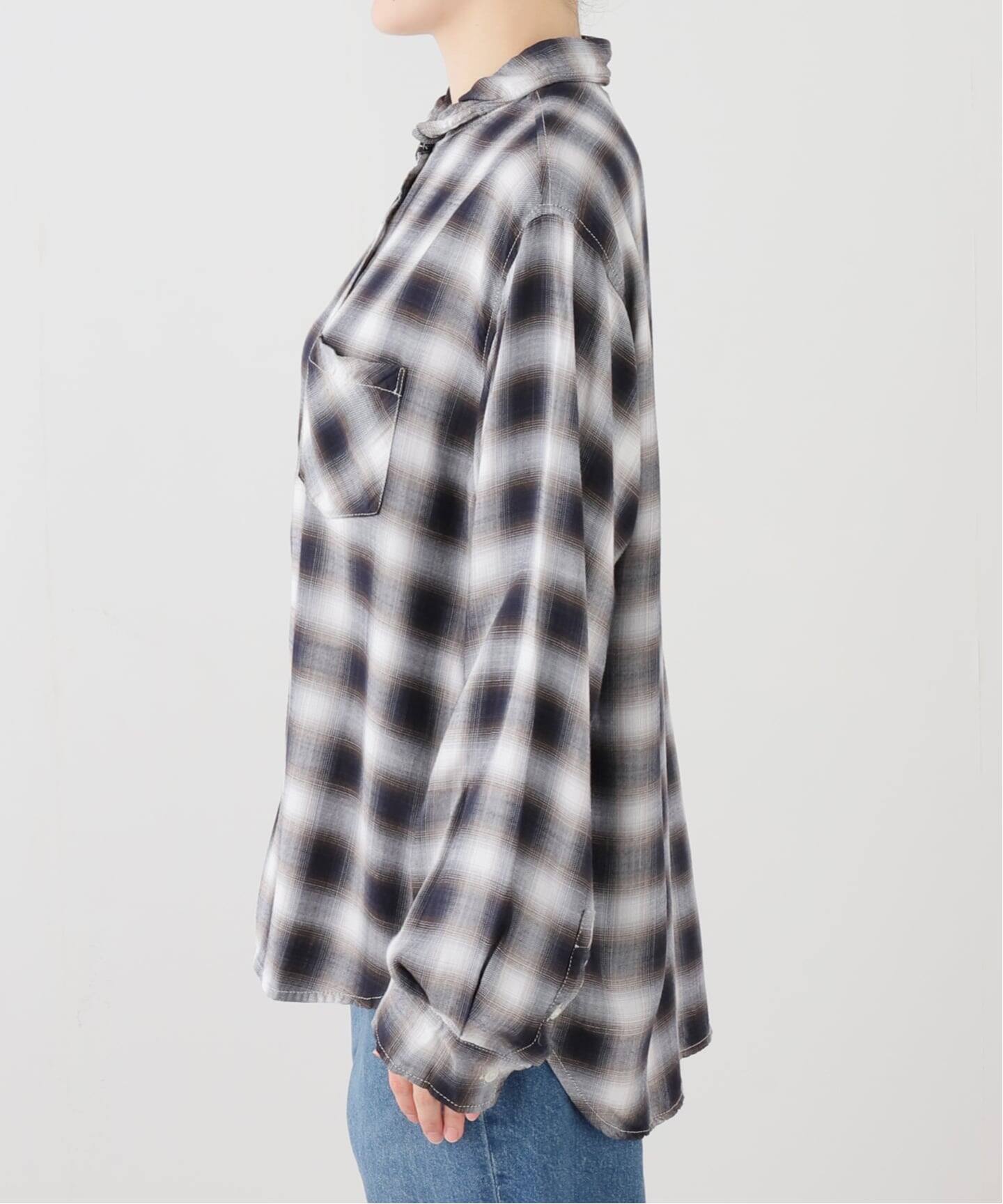 REMI RELIEF/レミ レリーフ】 CHECK SHIRT（シャツ／ブラウス）｜L 