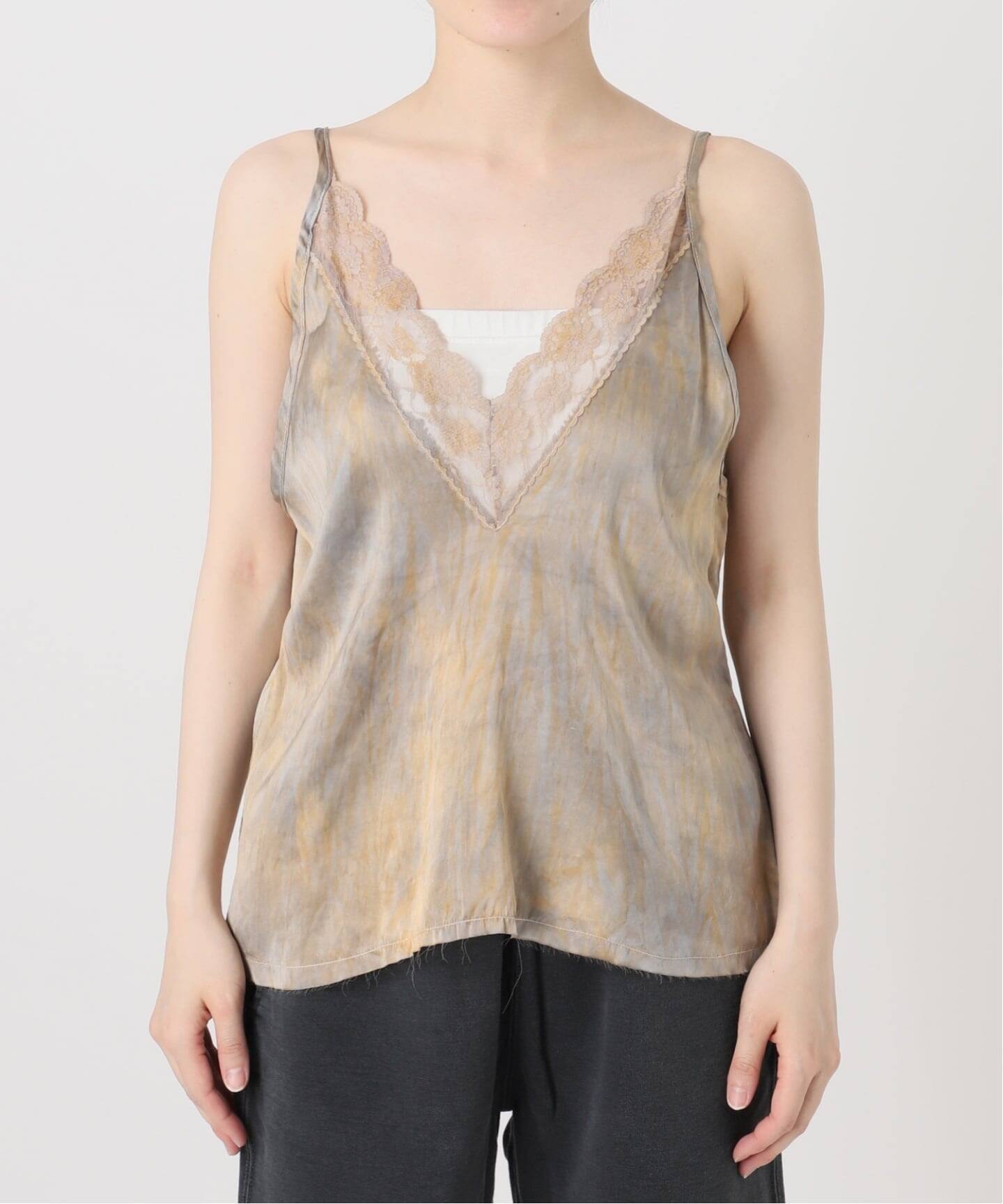 LOVE TANJANE/ラブ タンジェイン】 SILK JAZZY LACE TOP（キャミソール