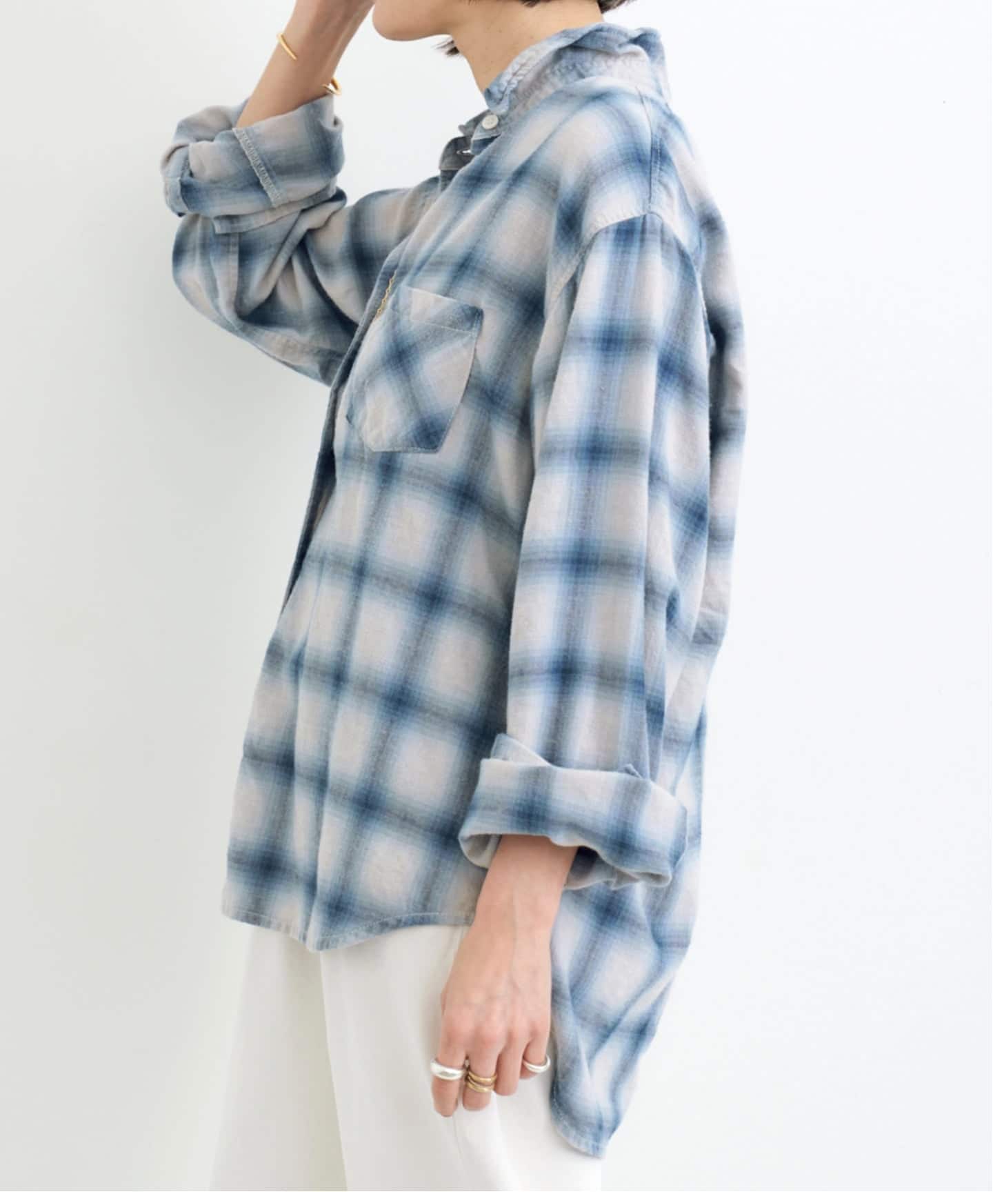 REMI RELIEF/レミ レリーフ】 OMBRE CHECK SHIRT（シャツ／ブラウス