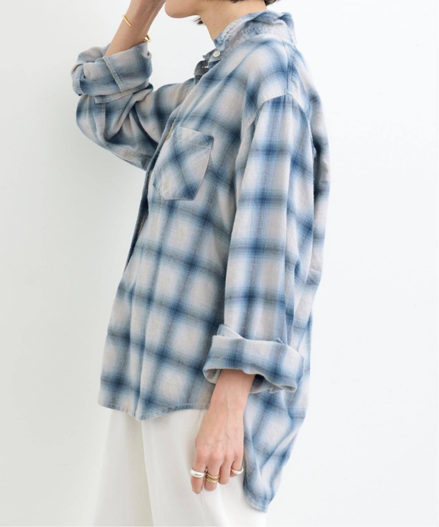 REMI RELIEF/レミ レリーフ】 OMBRE CHECK SHIRT（シャツ／ブラウス 