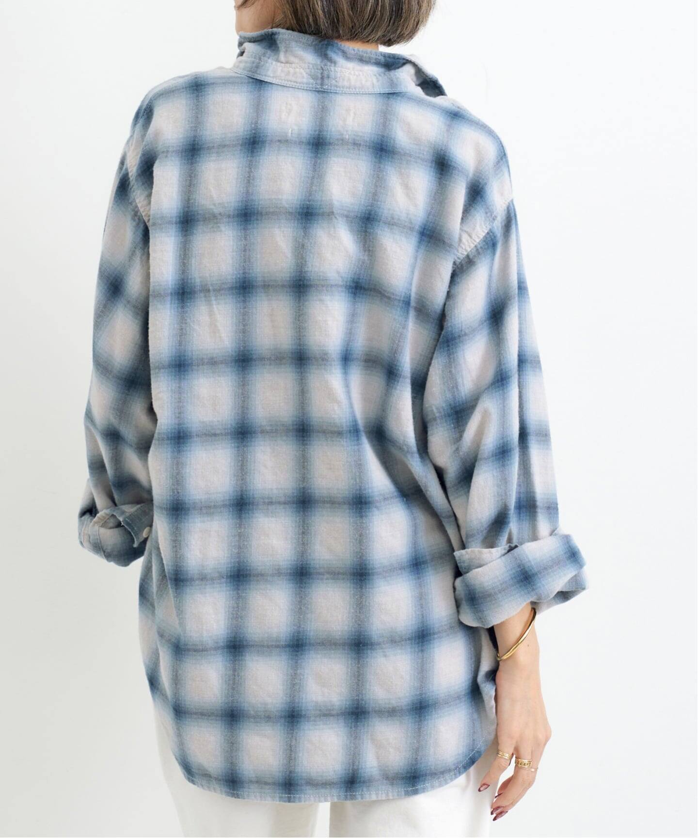 REMI RELIEF/レミ レリーフ】 OMBRE CHECK SHIRT（シャツ／ブラウス 