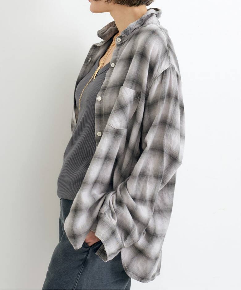 REMI RELIEF/レミ レリーフ】 OMBRE CHECK SHIRT（シャツ／ブラウス 