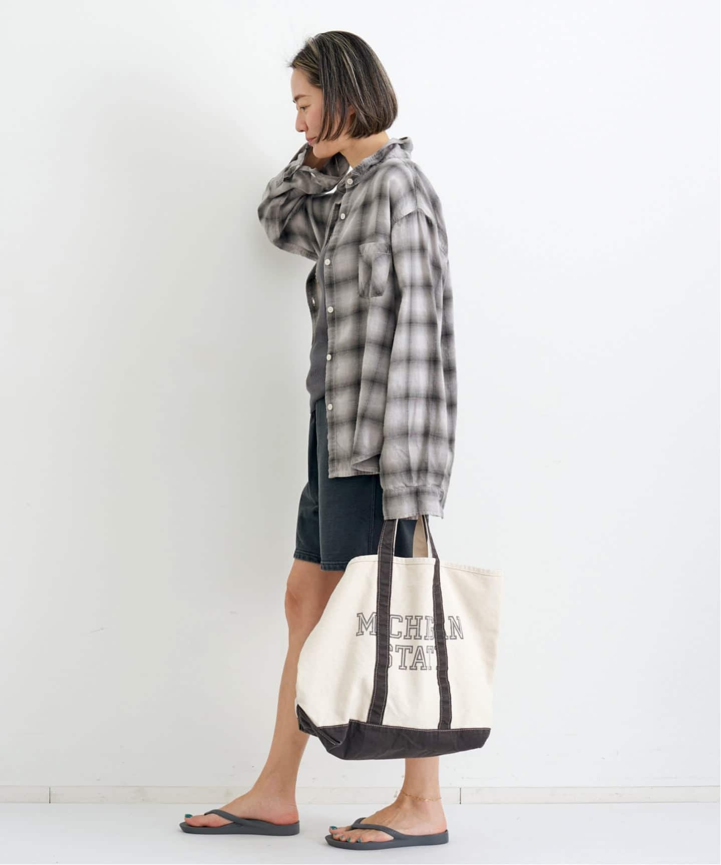 REMI RELIEF/レミ レリーフ】 OMBRE CHECK SHIRT（シャツ／ブラウス