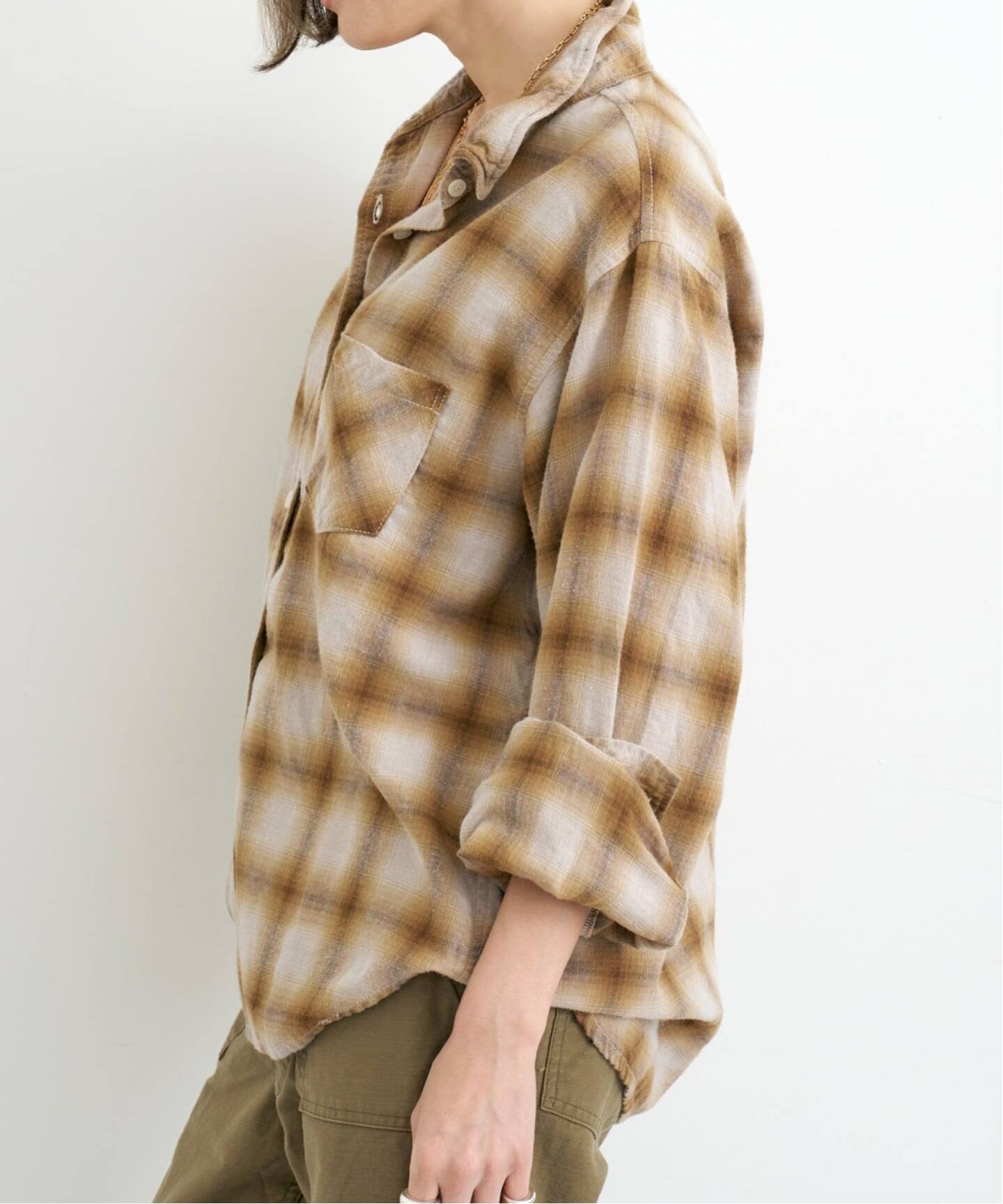 REMI RELIEF/レミ レリーフ】 OMBRE CHECK SHIRT（シャツ／ブラウス