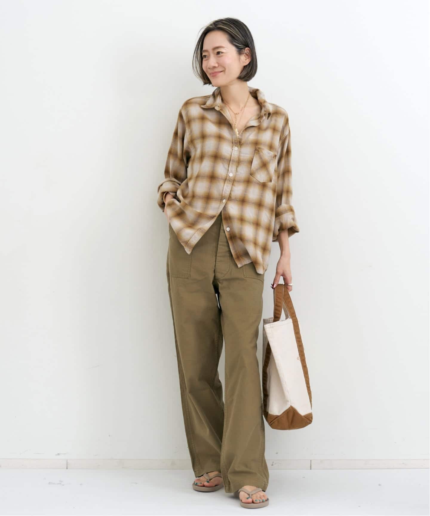REMI RELIEF/レミ レリーフ】 OMBRE CHECK SHIRT（シャツ／ブラウス