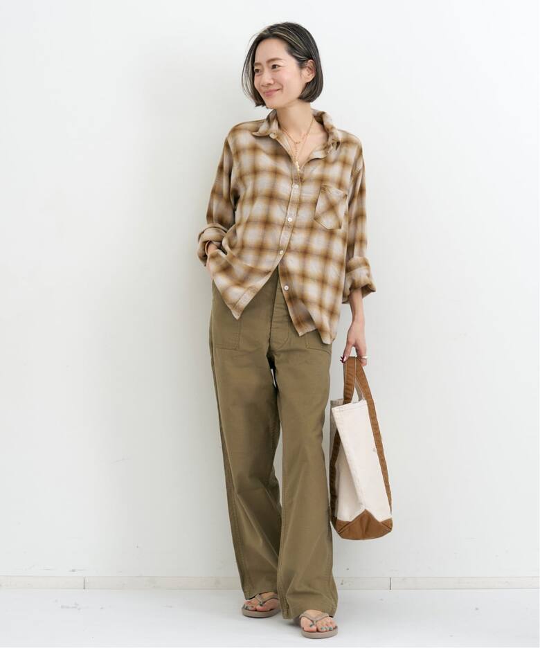REMI RELIEF/レミ レリーフ】 OMBRE CHECK SHIRT（シャツ／ブラウス 
