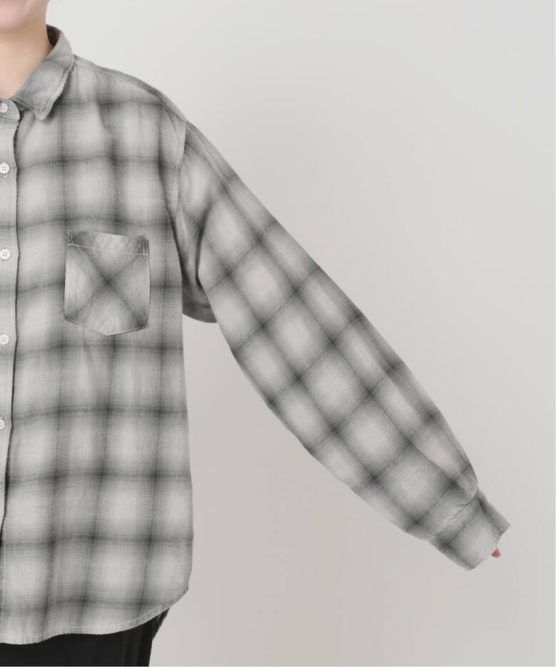 REMI RELIEF/レミ レリーフ】 OMBRE CHECK SHIRT（シャツ／ブラウス 