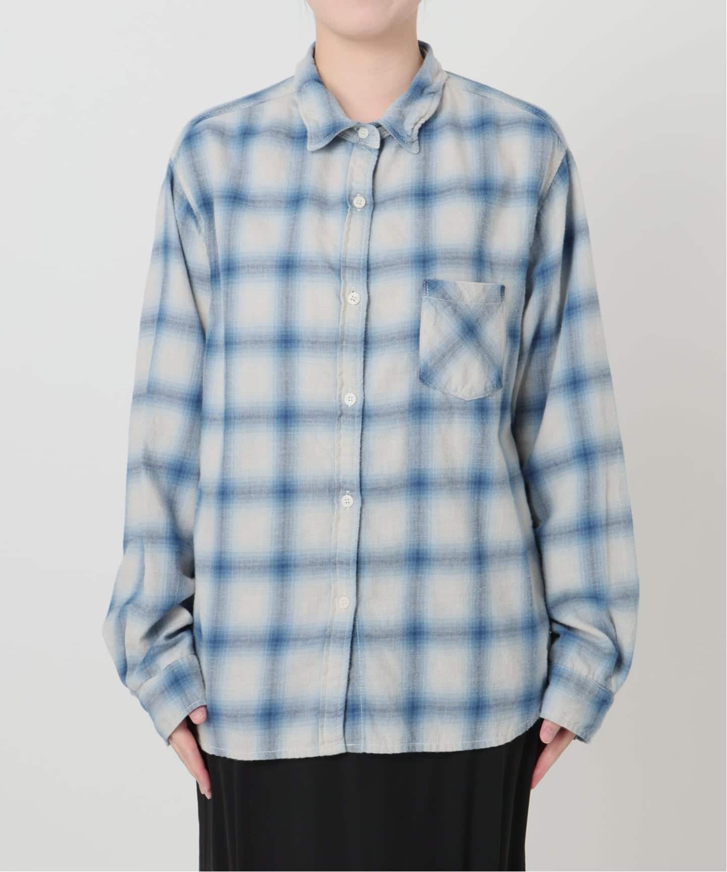 REMI RELIEF/レミ レリーフ】 OMBRE CHECK SHIRT（シャツ／ブラウス