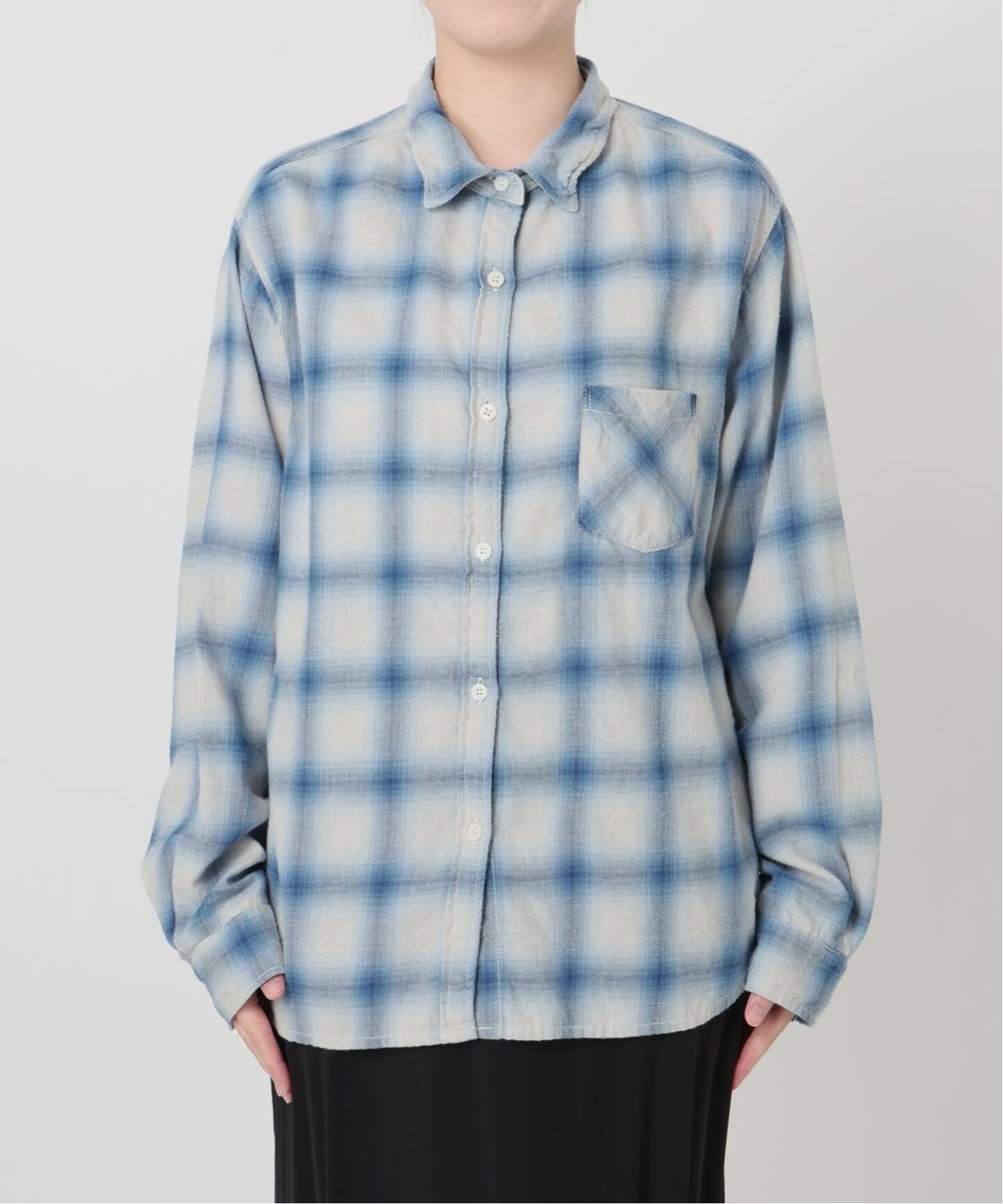 REMI RELIEF/レミ レリーフ】 OMBRE CHECK SHIRT（シャツ／ブラウス 