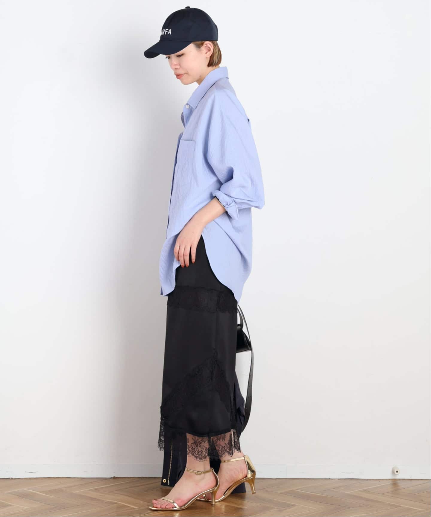 美品⚑AP STUDIO ビッグシルエット ストライプシャツ 日本製 ブルー AP STUDIO - 美品⚑AP STUDIO ビッグシルエット ストライプシャツ 日本