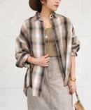 《予約》サマーオンブレチェックシャツ