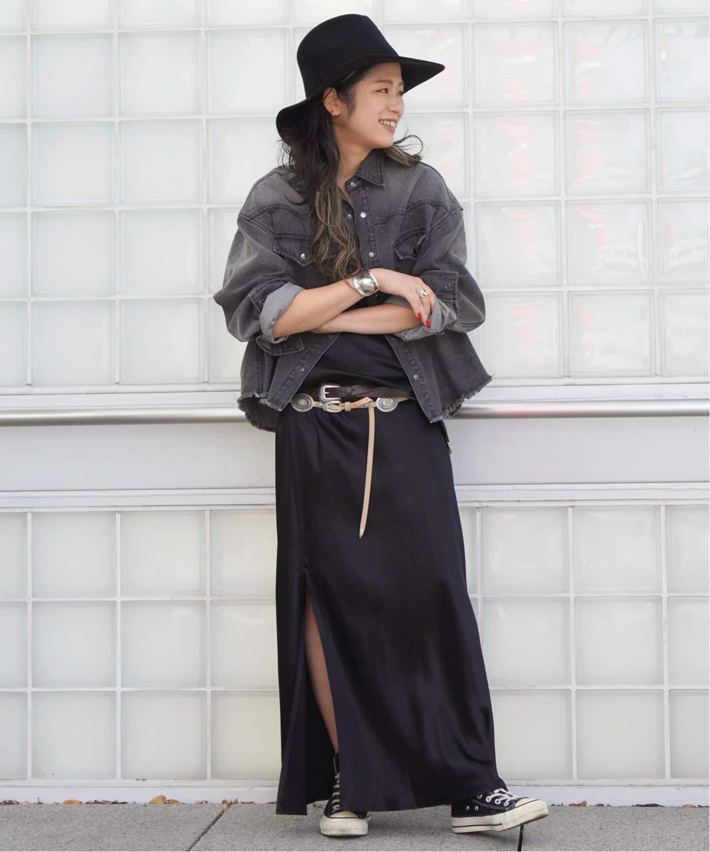 予約》デニムクロップドシャツ（シャツ／ブラウス）｜AP STUDIO