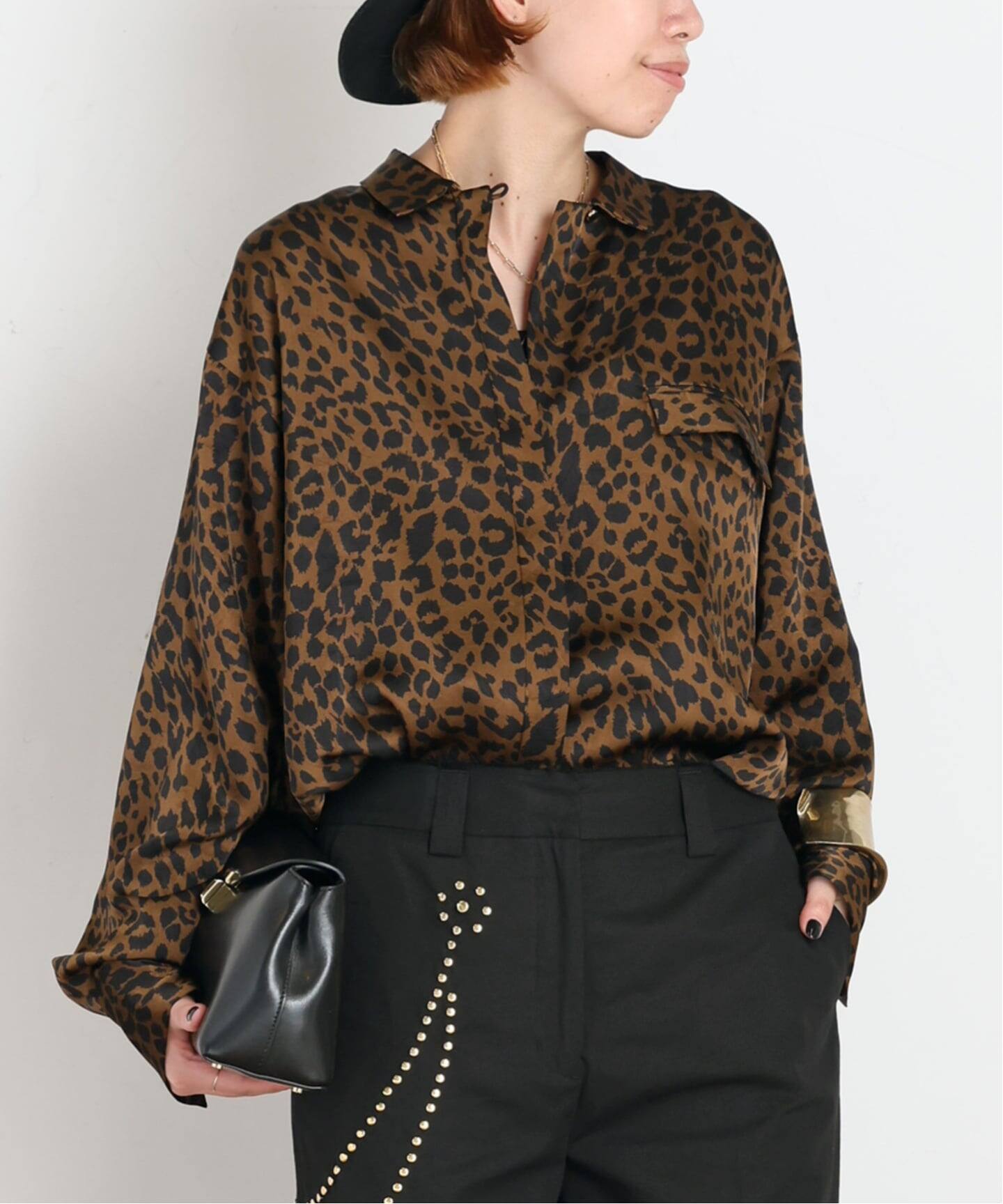 ARCHIVE STANCE/アーカイブスタンス】leopard dolmans shirt（シャツ 