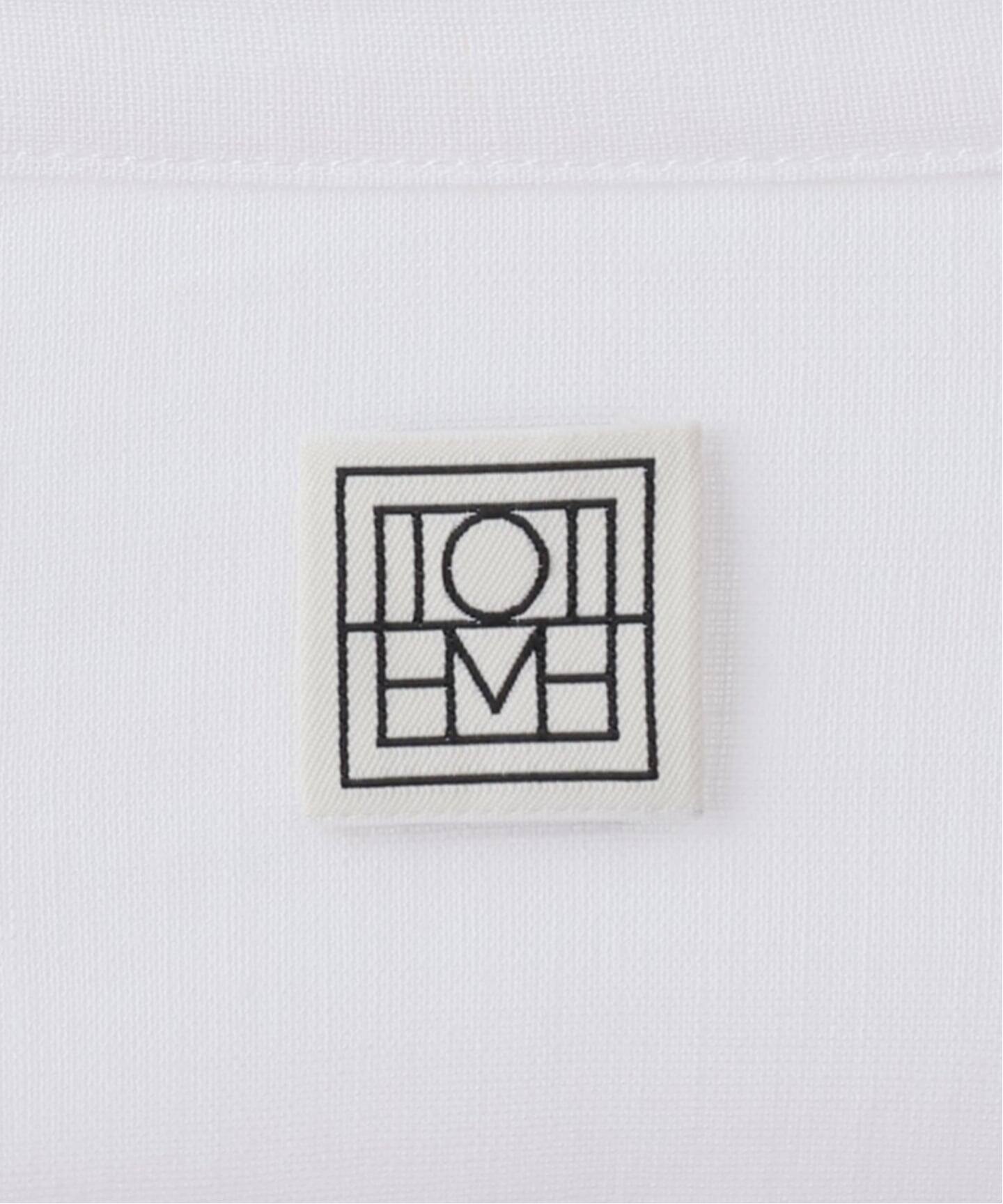 トーテム　ロゴ刺繍シャツ　ブラウス　オーバーサイズ TOTEME/トーテム】Oversized CottonLinen shirt（シャツ／ブラウス