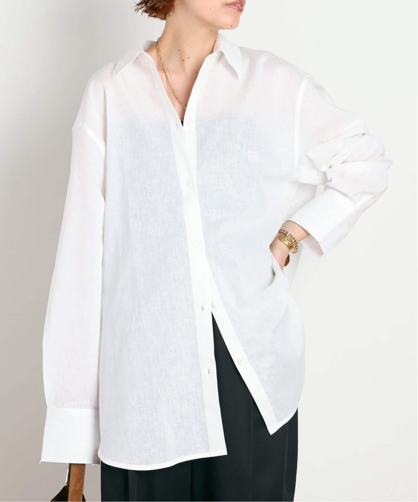 AP STUDIO 【TOTEME/トーテム】シャツブラウス新品 TOTEME/トーテム】Oversized CottonLinen shirt（シャツ／ブラウス