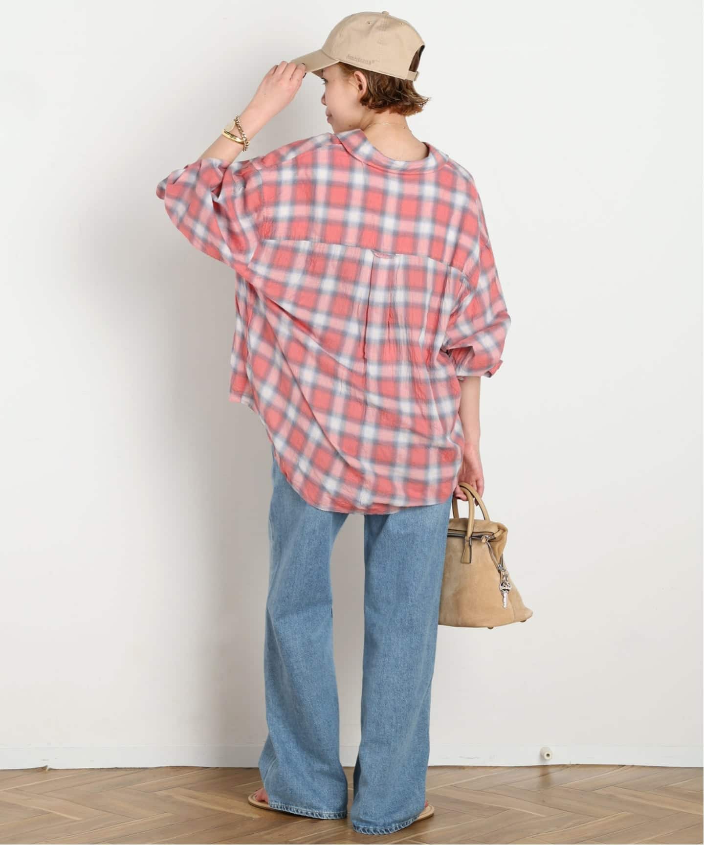 AP STUDIO 【COOR / クアー】チェックシャツ COOR / クアー】SEERSUCKER OMBRE CHECKERED SHIRTS（シャツ／ブラウス