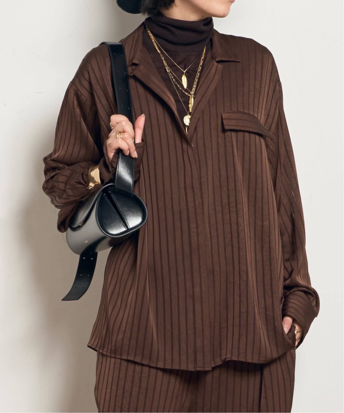 ARCHIVE STANCE/アーカイブスタンス】satin stripe Shirt（シャツ 