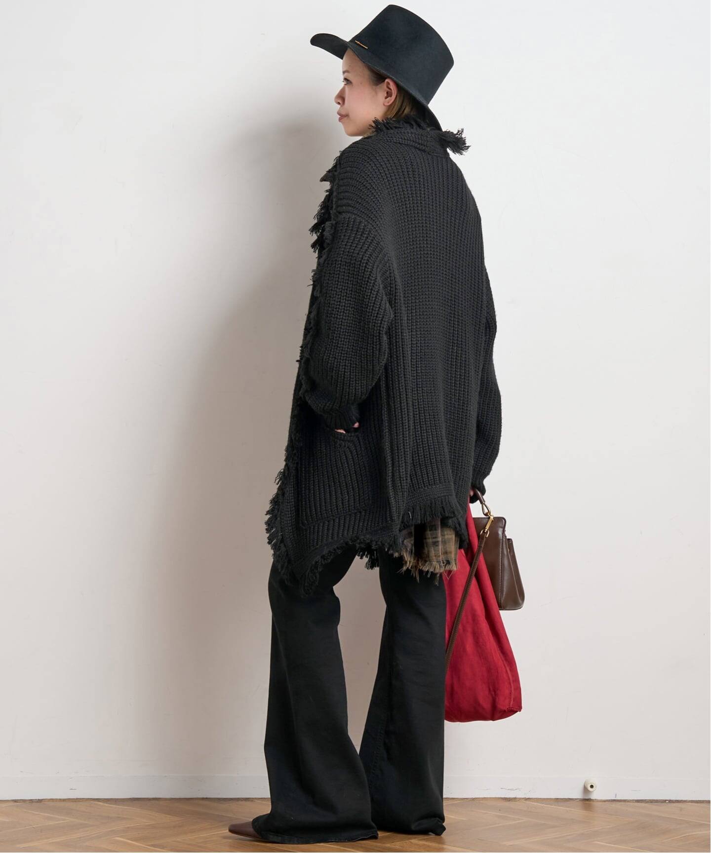 R13/アールサーティーン】SHREDDED SEAM DROP NECK SHIRT（シャツ