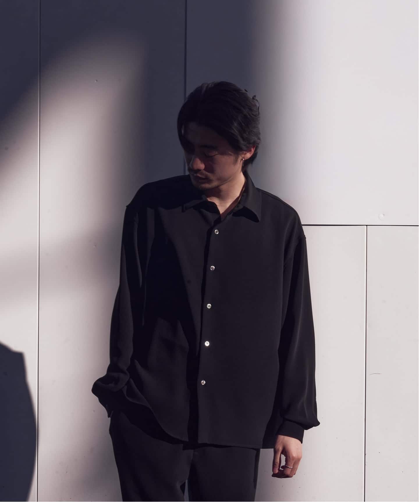 NAMELESSNESS / ネームレスネス triacetate Airy shirts（シャツ