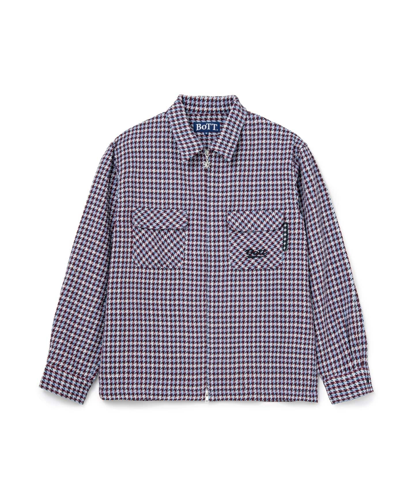 シャツ/ブラウス(長袖/七分) BoTT box flannel shirt XXL BoTT / ボット Zip-up Flannel Shirt（シャツ／ブラウス）｜WISM