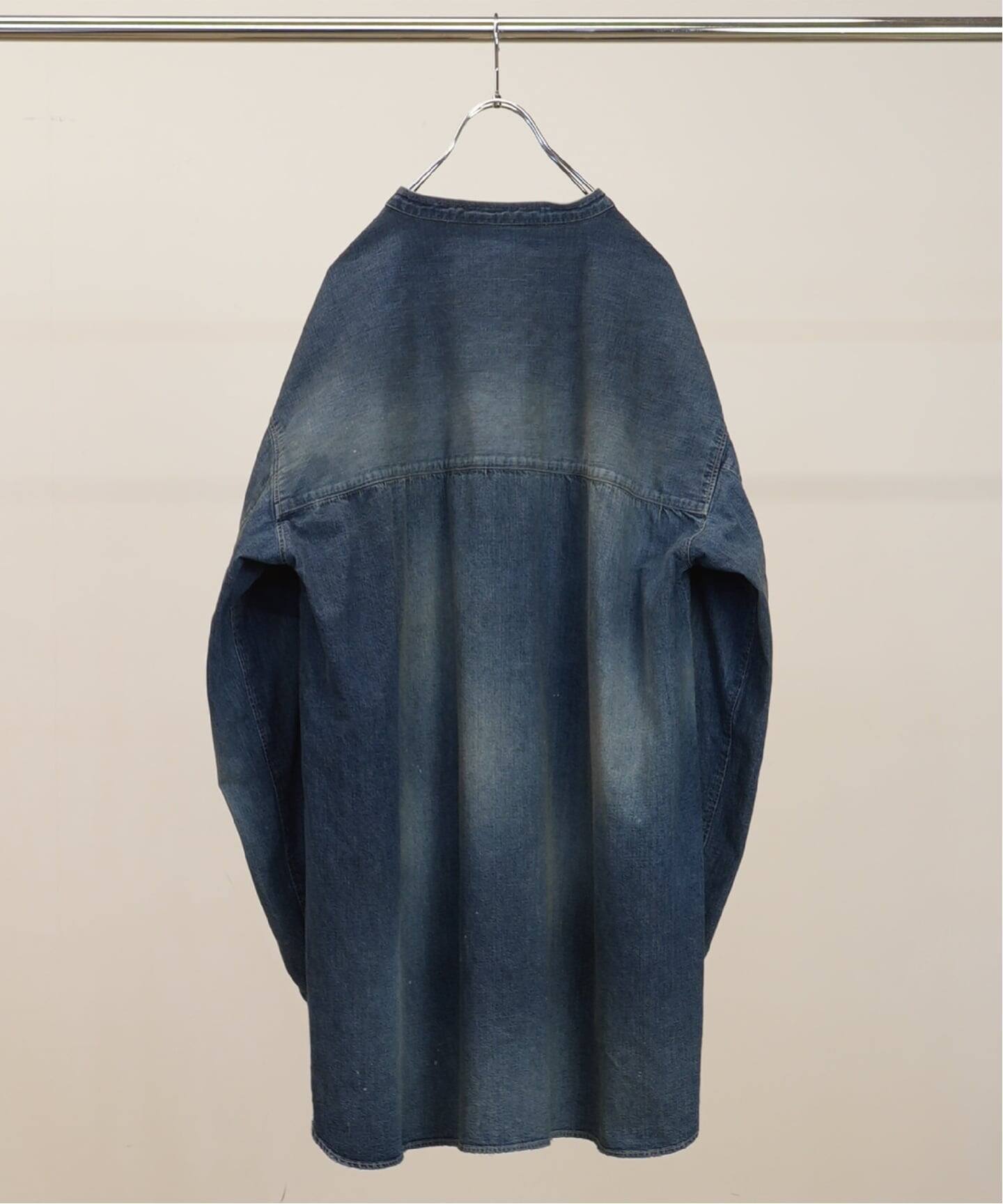 ANCELLM / アンセルム DENIM BAND COLLAR SHIRT（シャツ／ブラウス