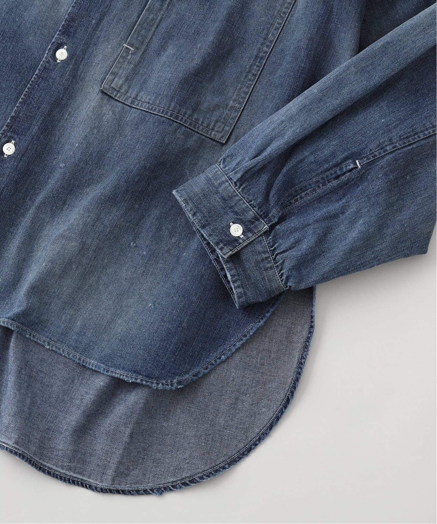 ANCELLM / アンセルム DENIM BAND COLLAR SHIRT（シャツ／ブラウス