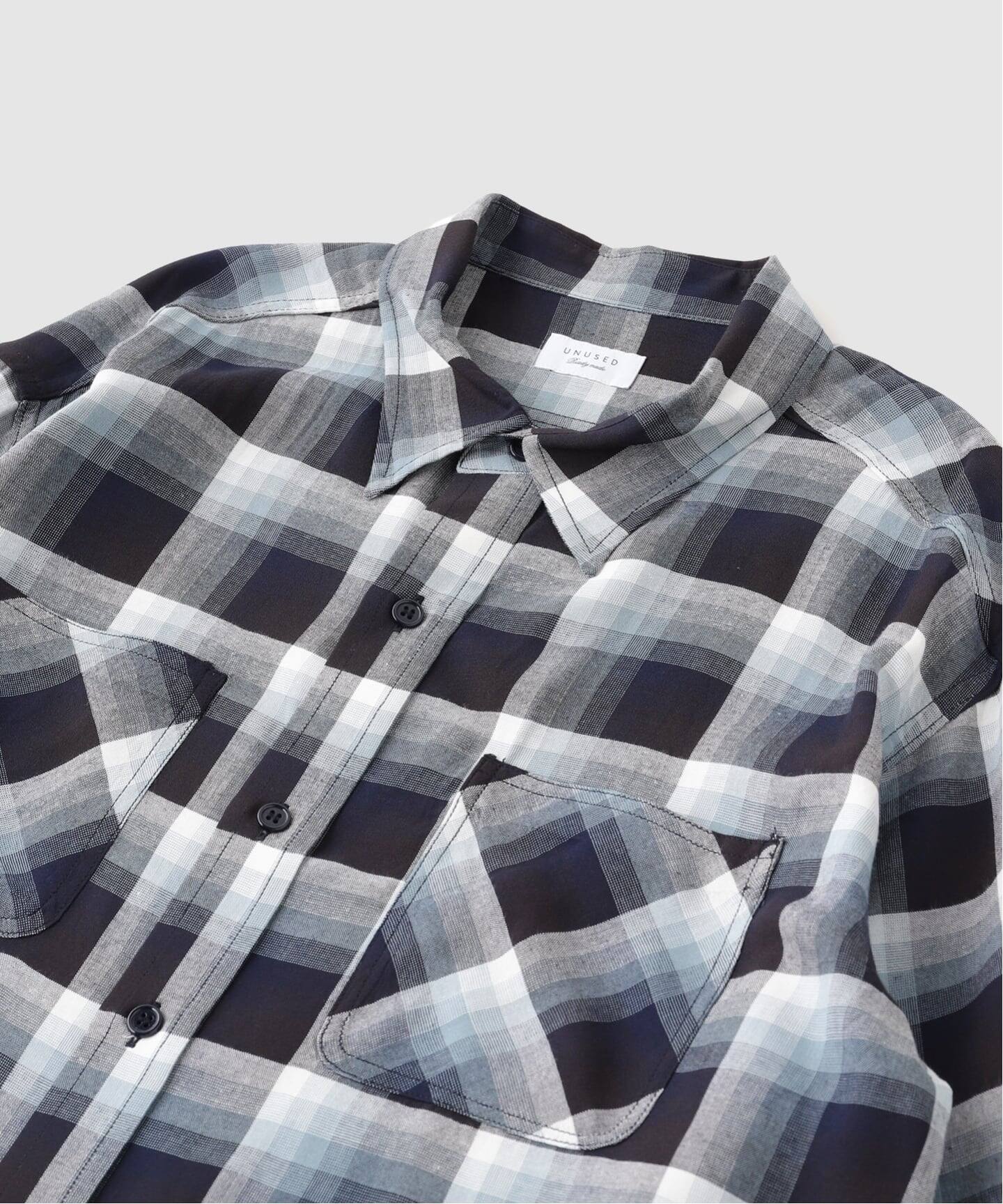 UNUSED / アンユーズド US2562 RAYON CHECK SHIRT（シャツ／ブラウス