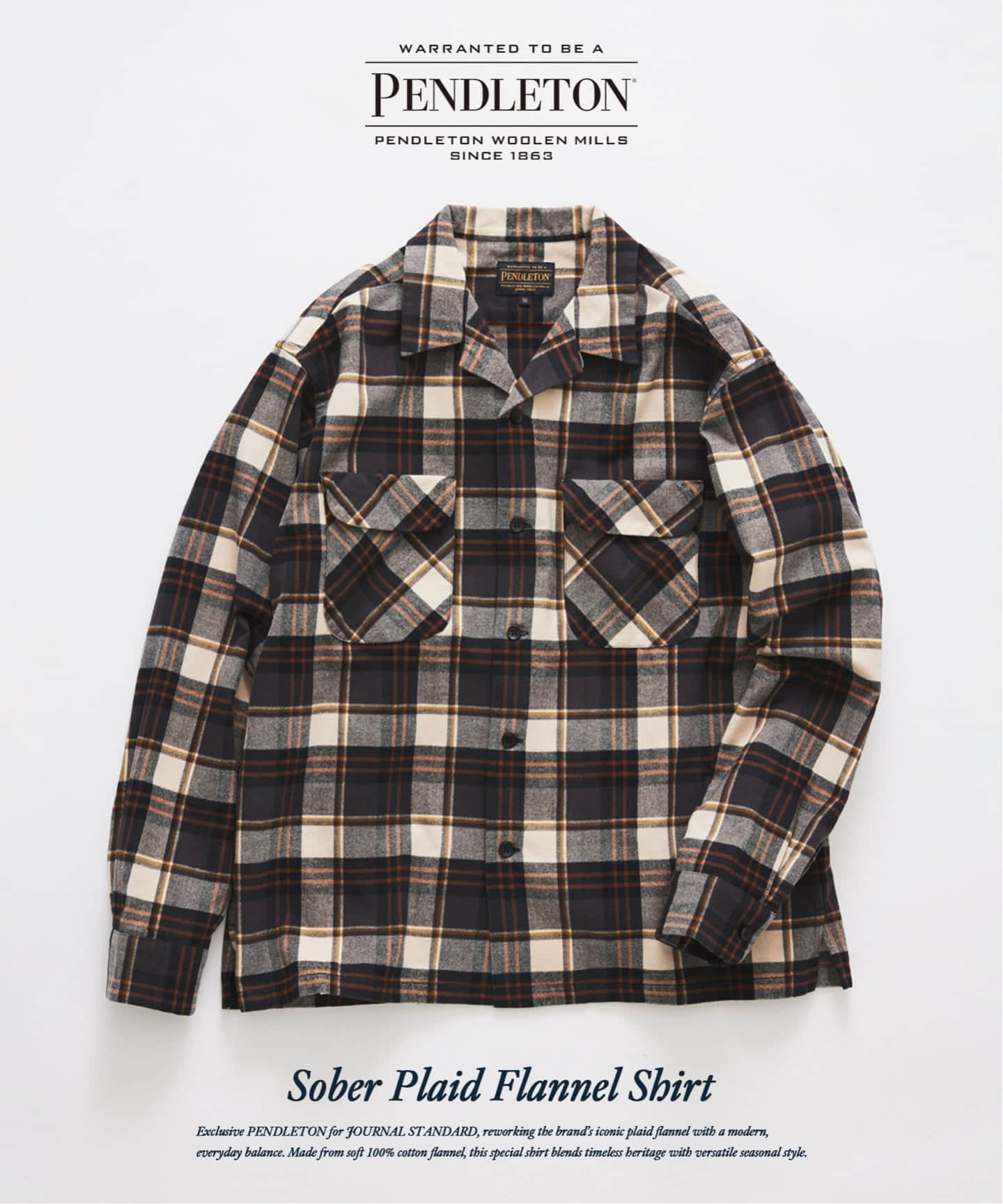ペンドルトン　ブラウンチェック フランネルシャツ 予約》PENDLETON / ペンドルトン 別注 チェックフランネルシャツ