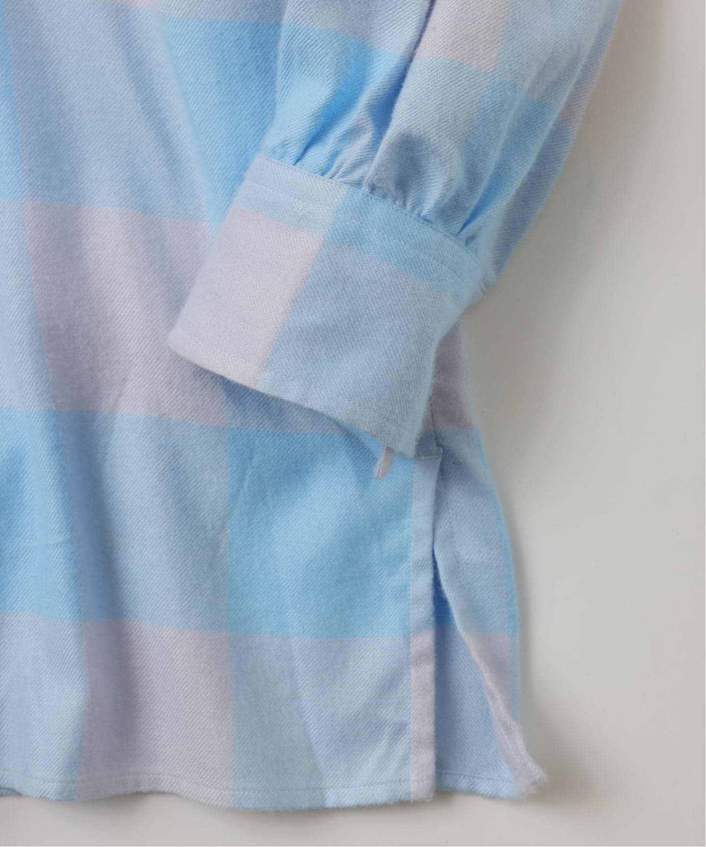 FOLL / フォル】summer modal check open collar shirt（シャツ