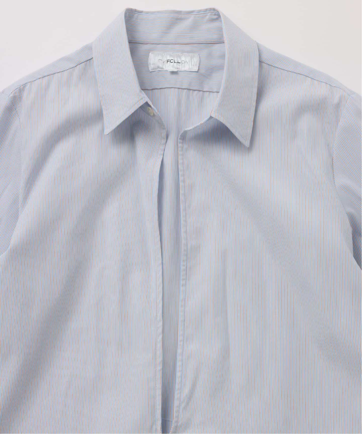 予約》【FOLL / フォル】cotton silk skipper shirt（シャツ／ブラウス