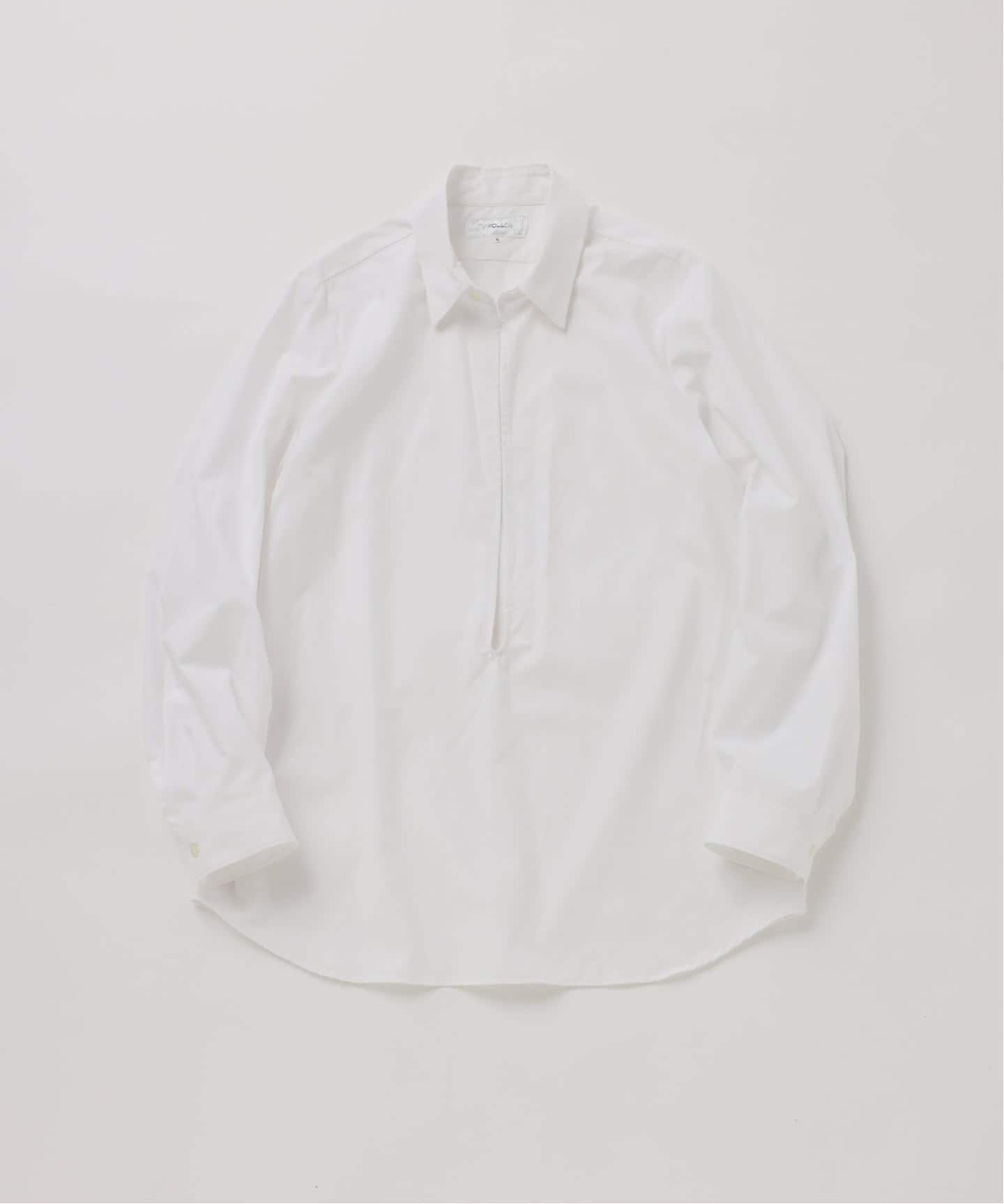 予約》【FOLL / フォル】cotton silk skipper shirt（シャツ／ブラウス