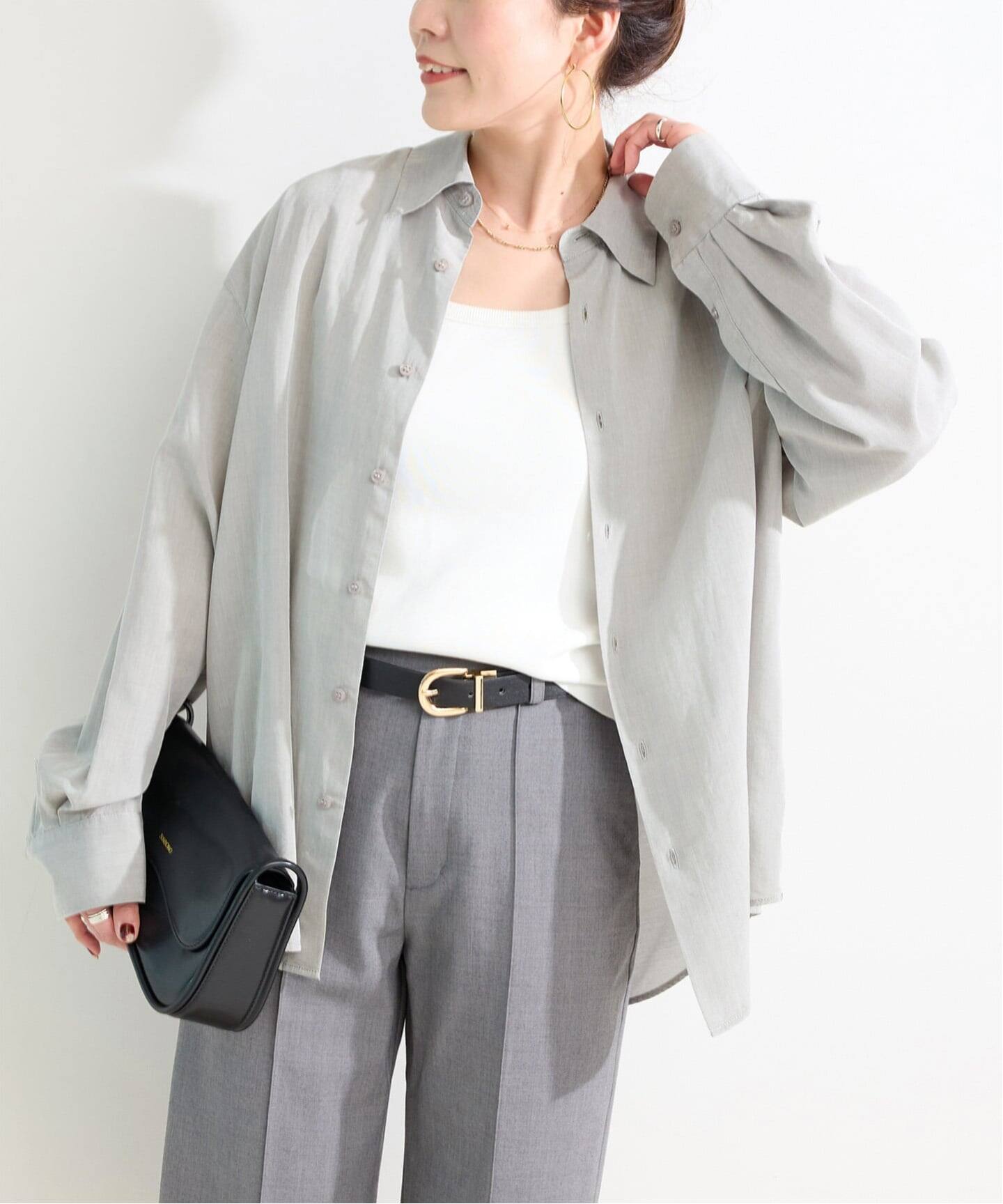 接触冷感 / ウォッシャブル / *MAI.M MILKY OVER SHIRT（シャツ 